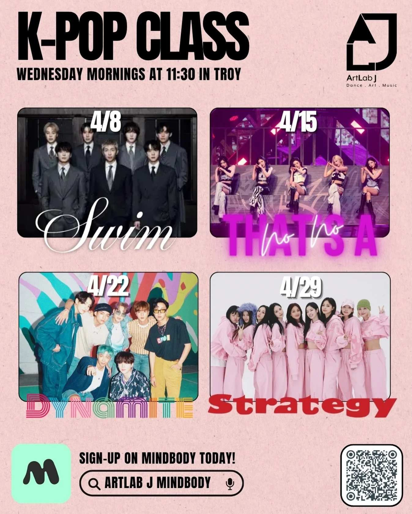 🔥 ArtLab J K-POP Troy Dance Classes! 🔥✨

Ready to dance like your favorite idols? Join our high-energy K-POP classes and learn the hottest choreography in a fun, supportive environment!

🎶 Open to all levels
💃 Build confidence &amp; make new frie