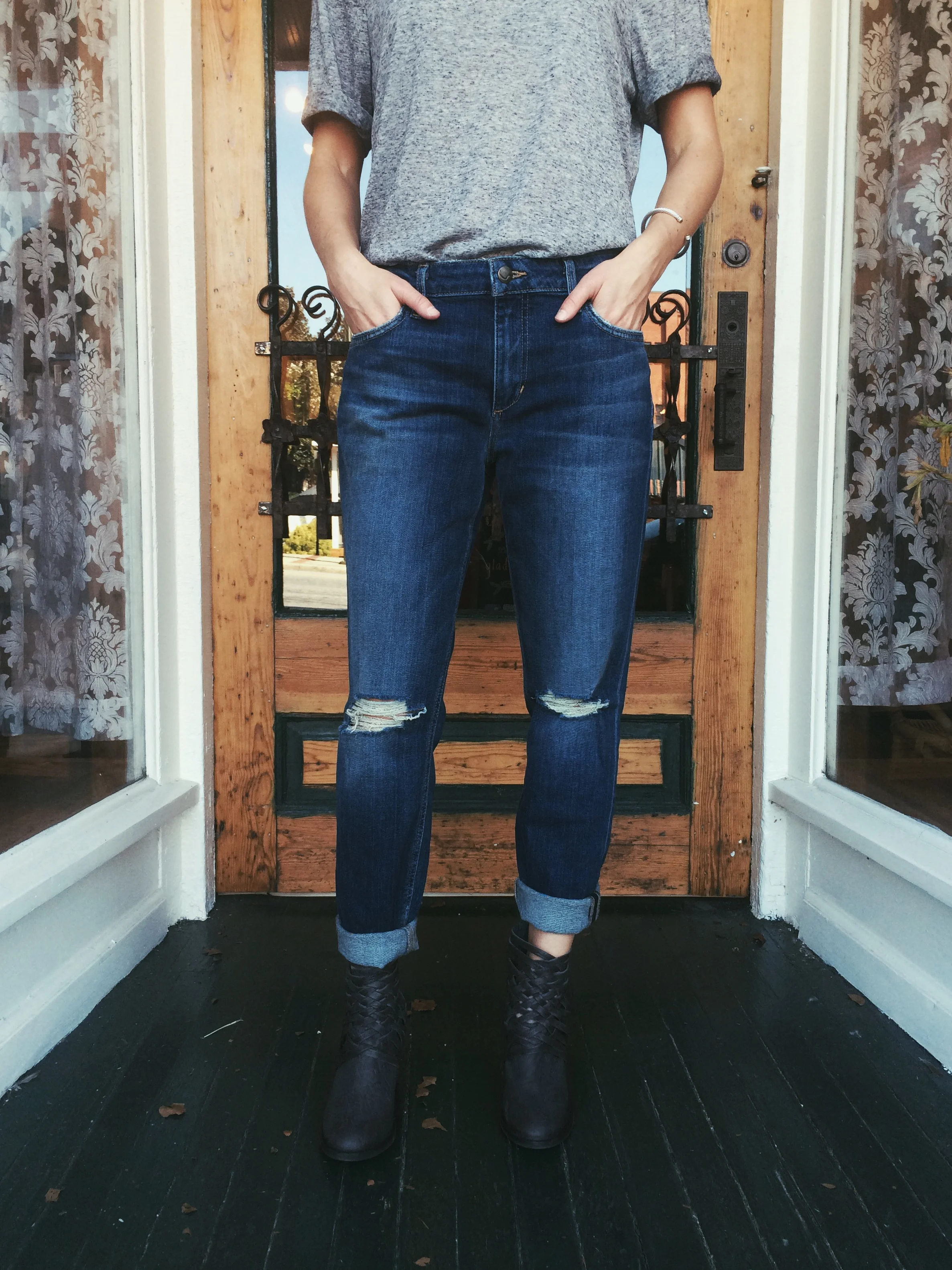 Jeans: Joe's. Top: Gentle Fawn. Shoes: Free People. 