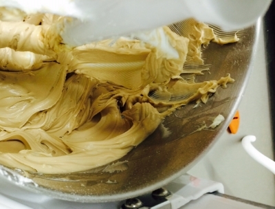 Frosting should be spreadable and very creamy.
