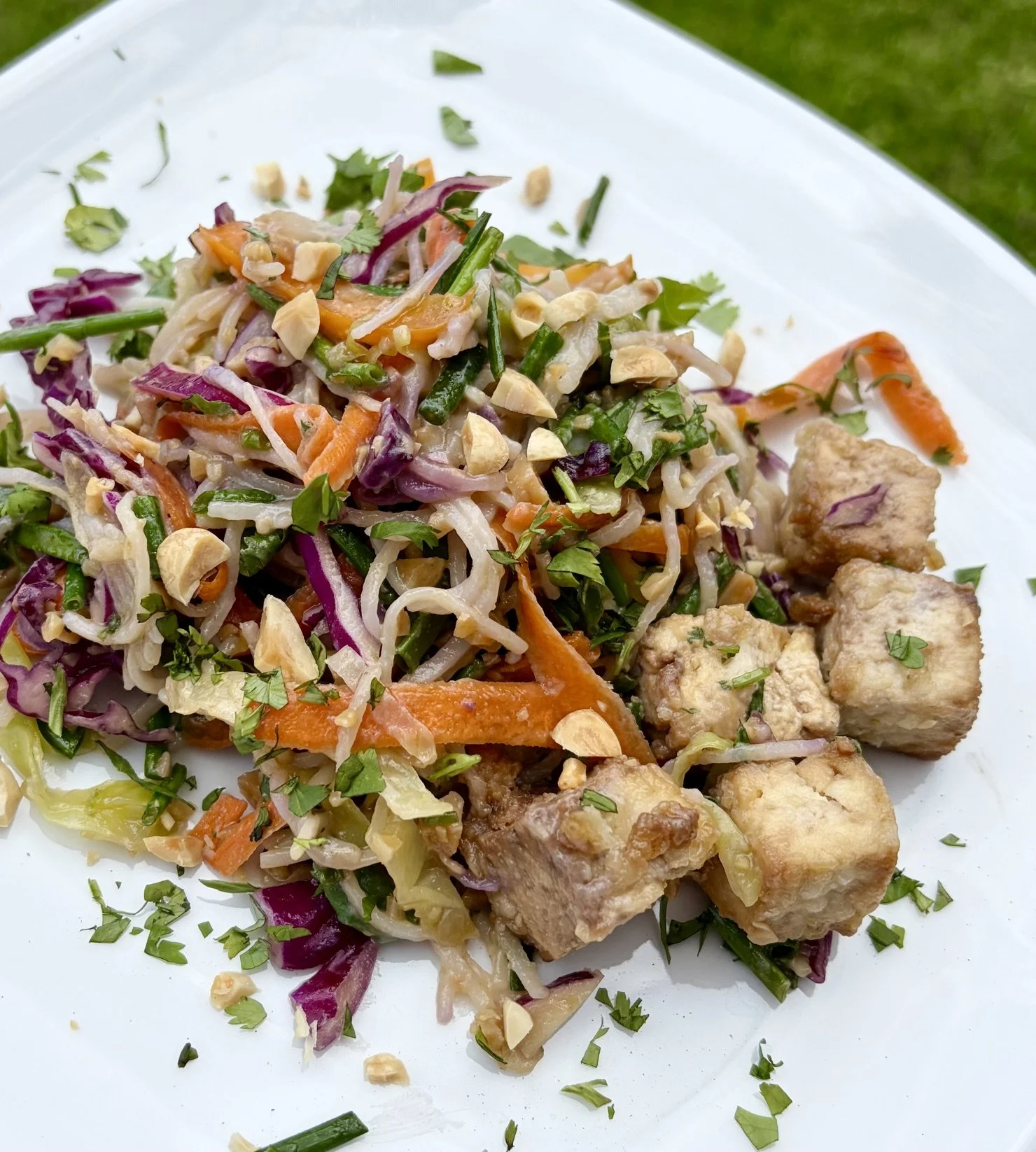 Jalapeño Garlic Asian Themed Noodle Salad (Jalapeno Garlic Olive Oil, White Balsamic Vinegar)