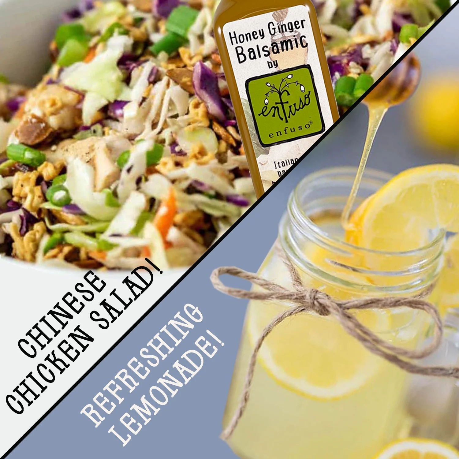Honey ginger chinese chicken salad and lemonade.jpg