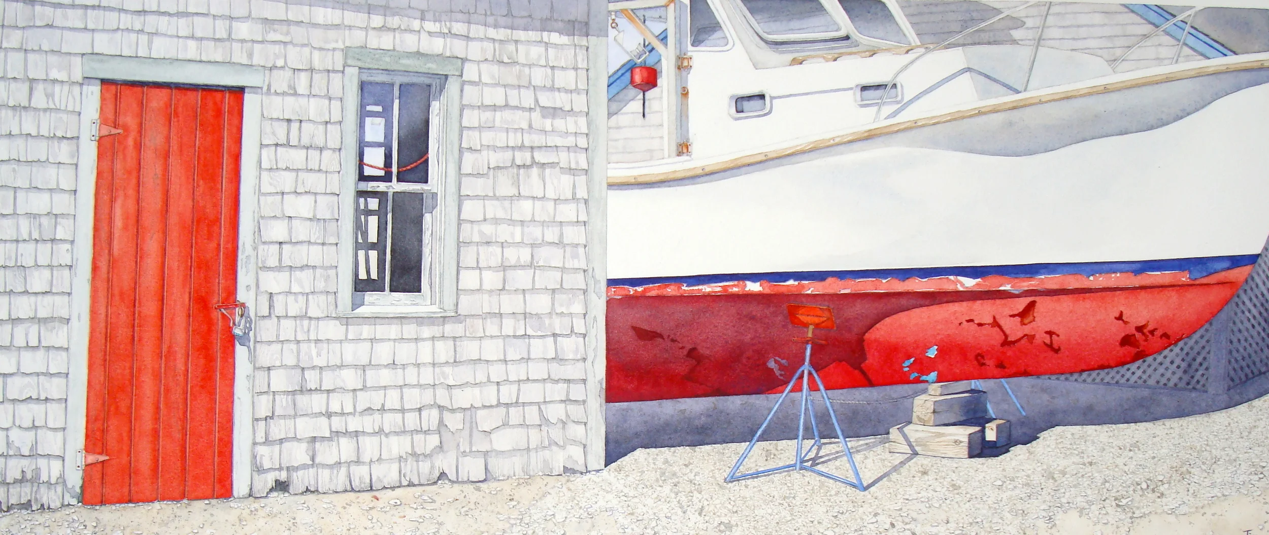  Menemsha Red &nbsp; &nbsp;20" X 15" 