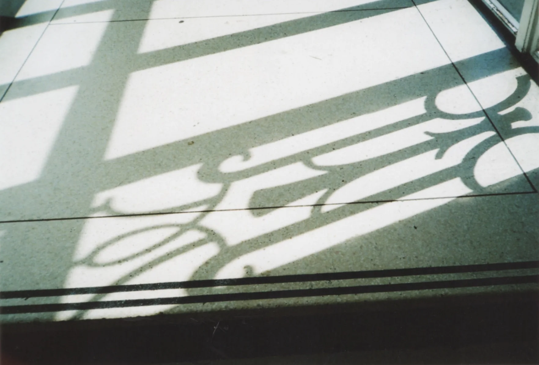 Shadow catcher - pausing on the steps to look back and appreciate 