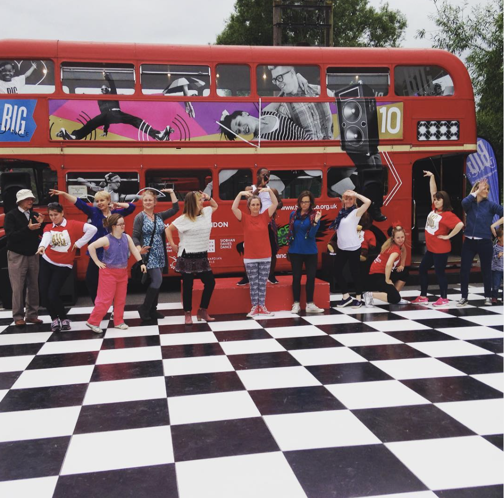 The big dance bus at Farnham Maltings