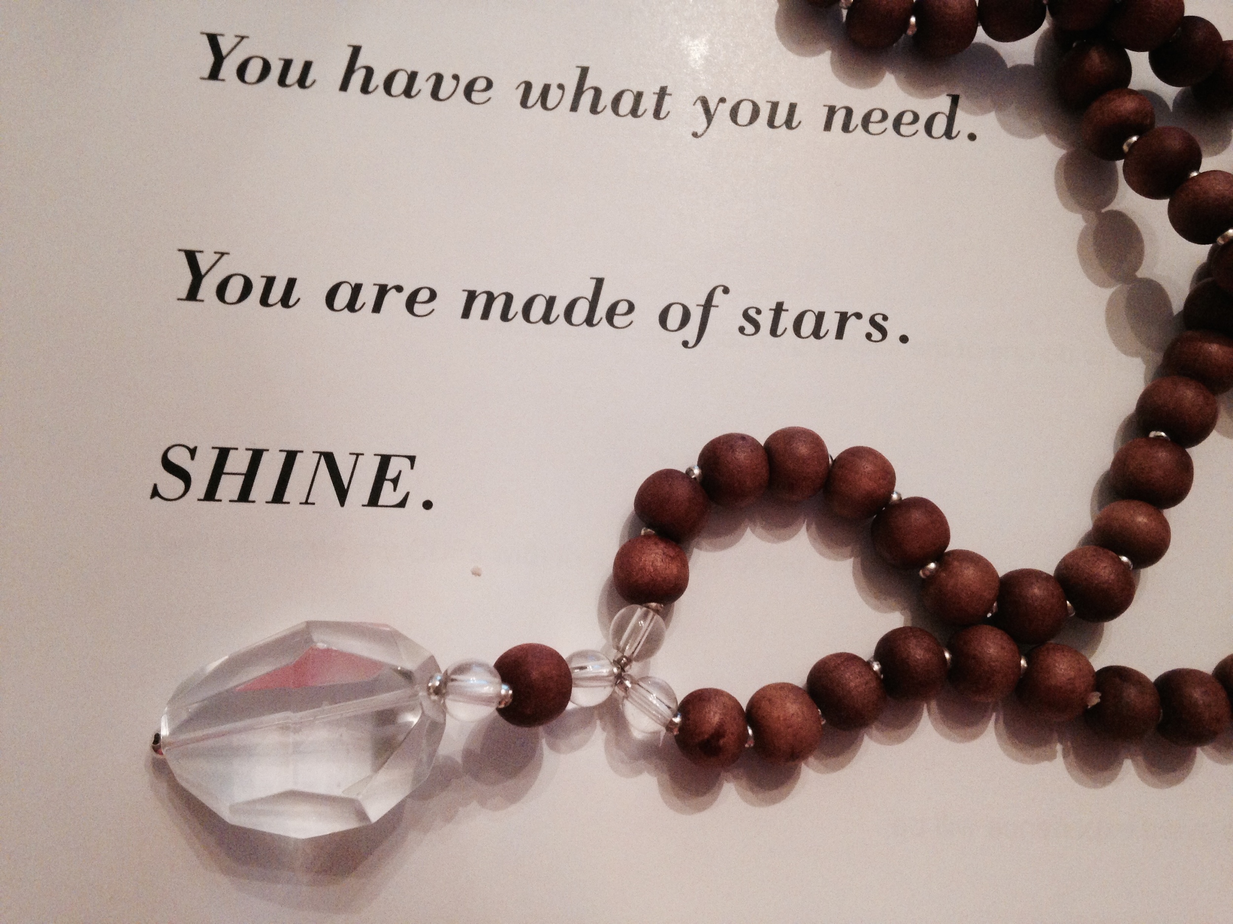 This is a page in The Desire Map facilitator guide. And my very lovely True Desire mala. LOVE.