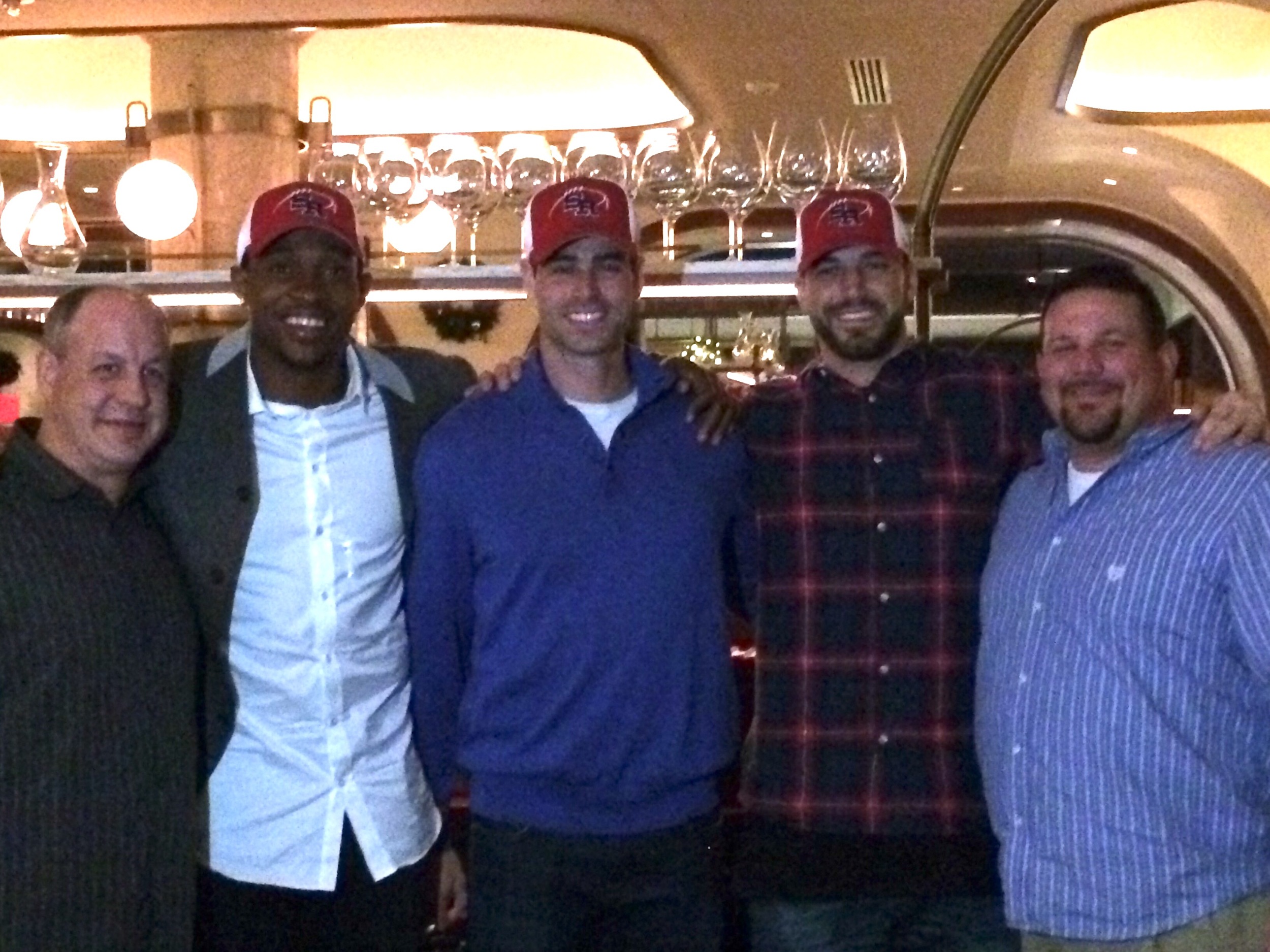 St. Rita Alumnus Tim McGee '91, Chicago Bears Alshon Jeffrey, Zach Miller and Pat O'Donnell and Coach Todd Kuska '90