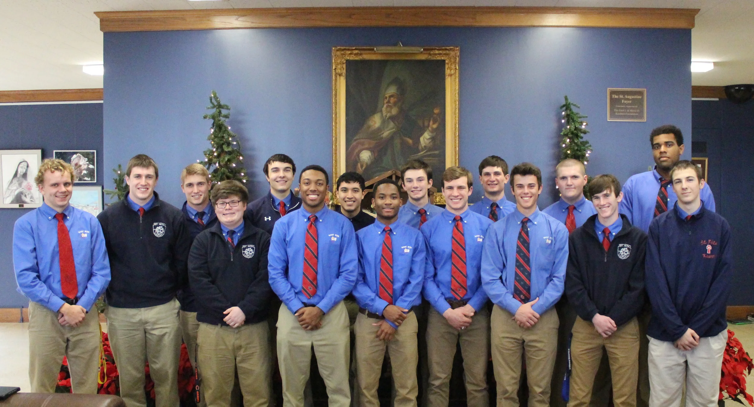 (L to R): Leo Manning, Mike Tiernan, Dan Gleaves, Ian Kirby, Tim Carroll, Brandon Williams, Noel Mascorro, Malik Scales, Justin Schmit, Jeff Juracka, Eddie Hennessy, Dominic Sarro, James Melody, Johnathon O'Grady, Meshach Obafemi, Anthony Scialabba, (not pictured: Eric Chibe)