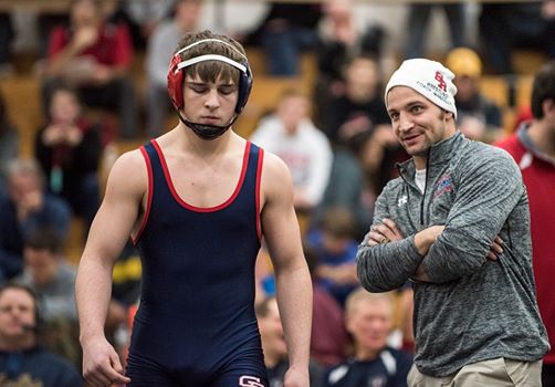 Austin O'Connor and Coach Dan Manzella - Photo Credit: Scott Allen