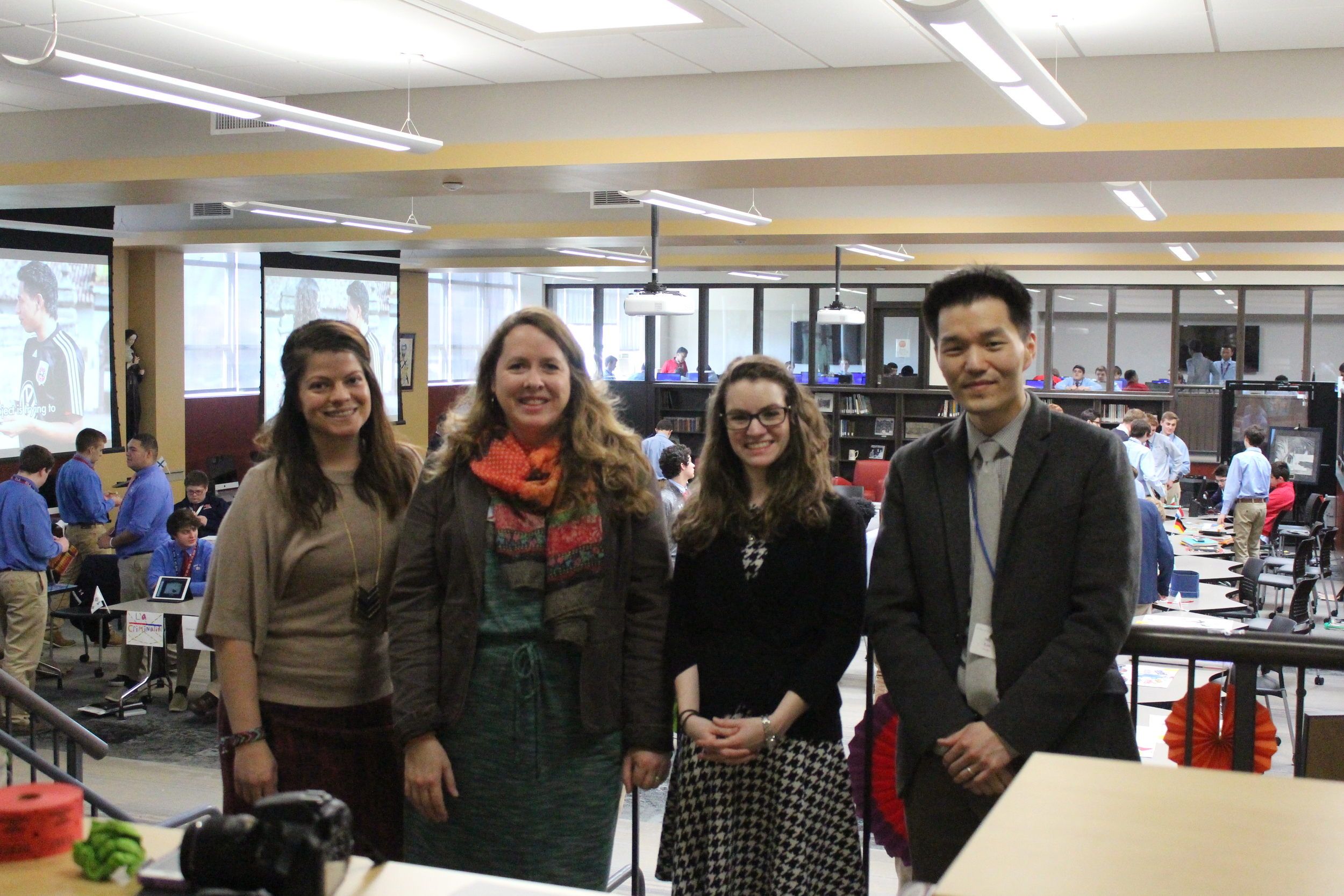 World Language Department Faculty (from left) Ms. Socorro Yanez, Mrs. Colleen Earley, Ms. Beth Brewick, and Dr. Alex Lee, Ph.D. 