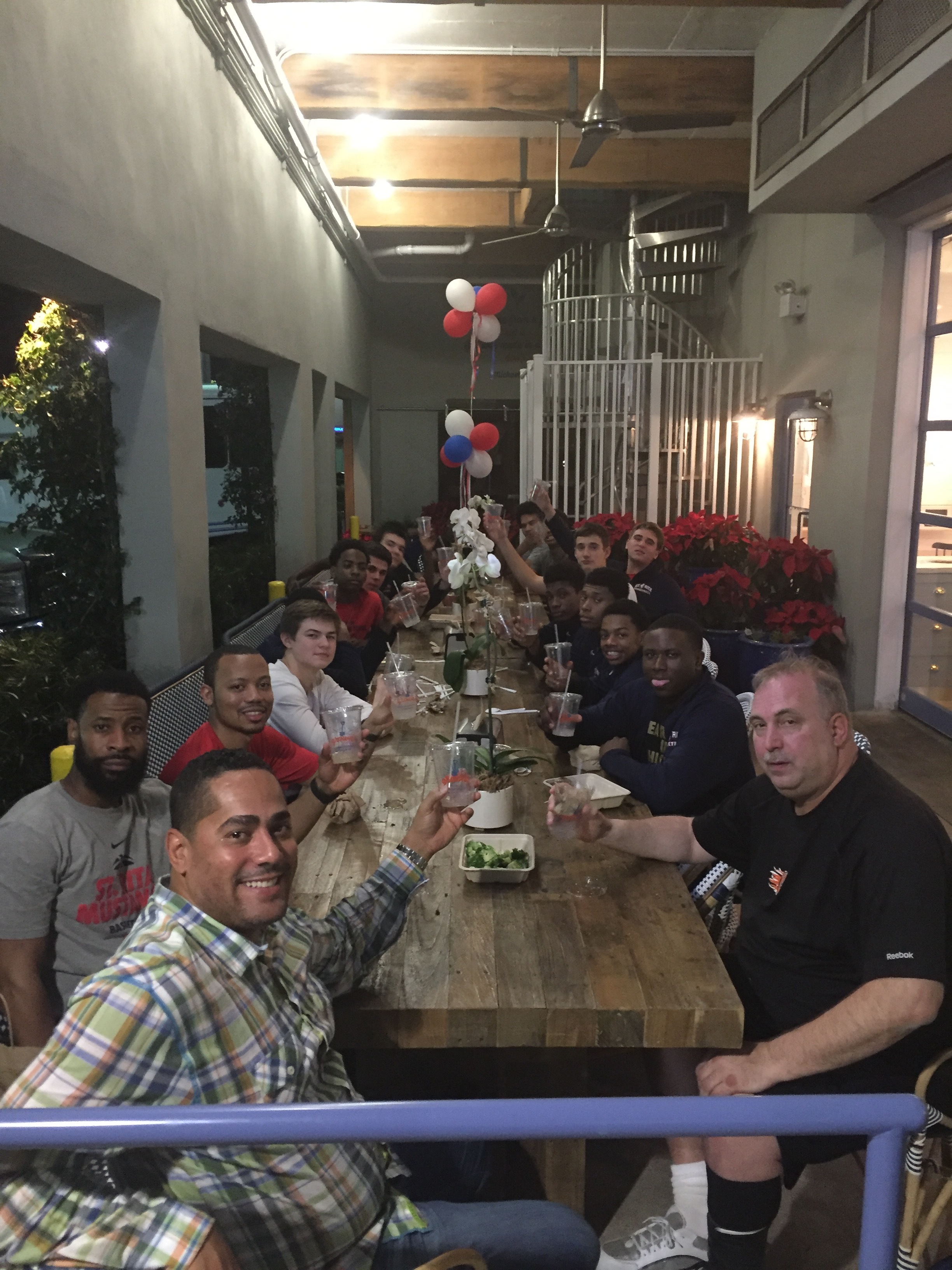 St. Rita Basketball team dinner at Ray Allen's restaurant Grown