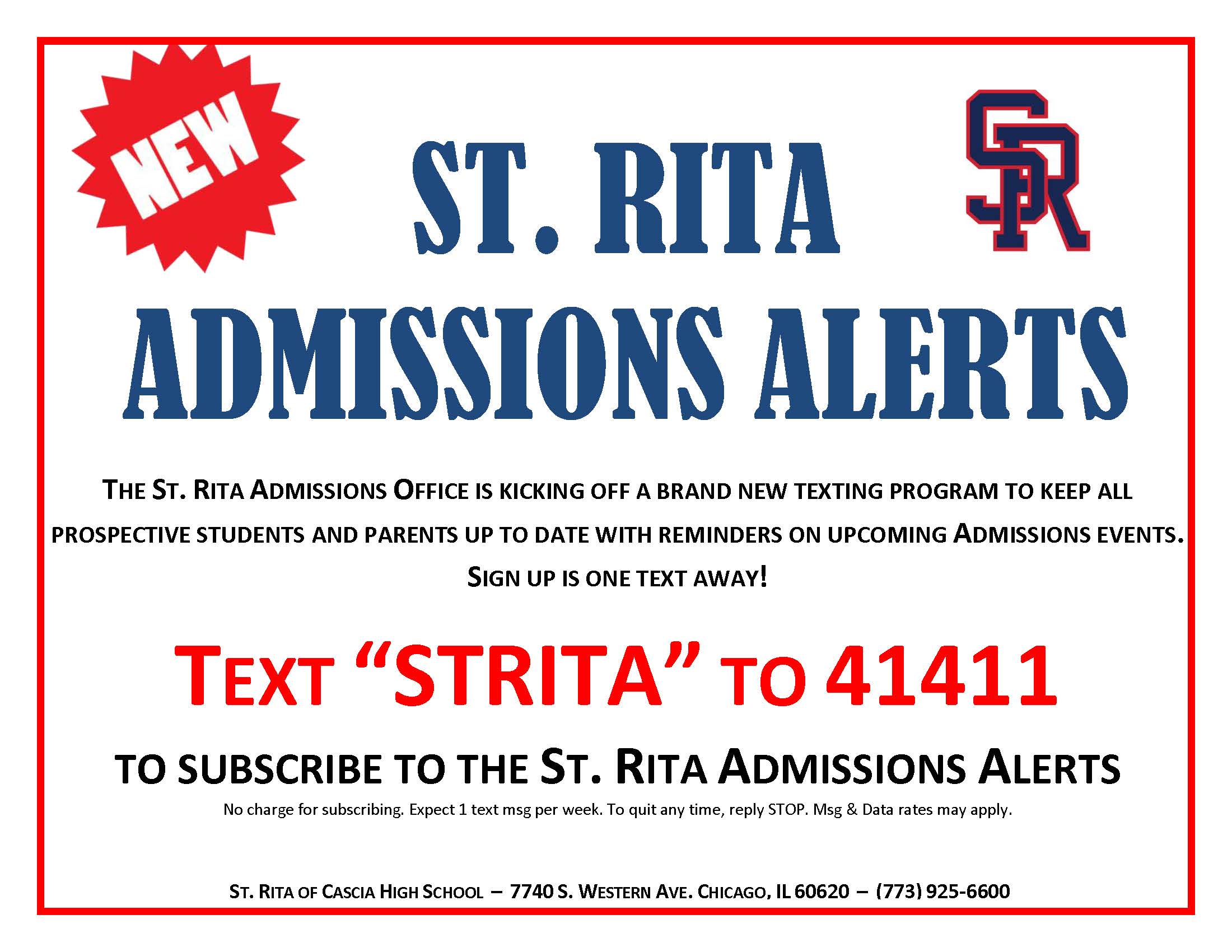 Register for St. Rita Admissions Alerts