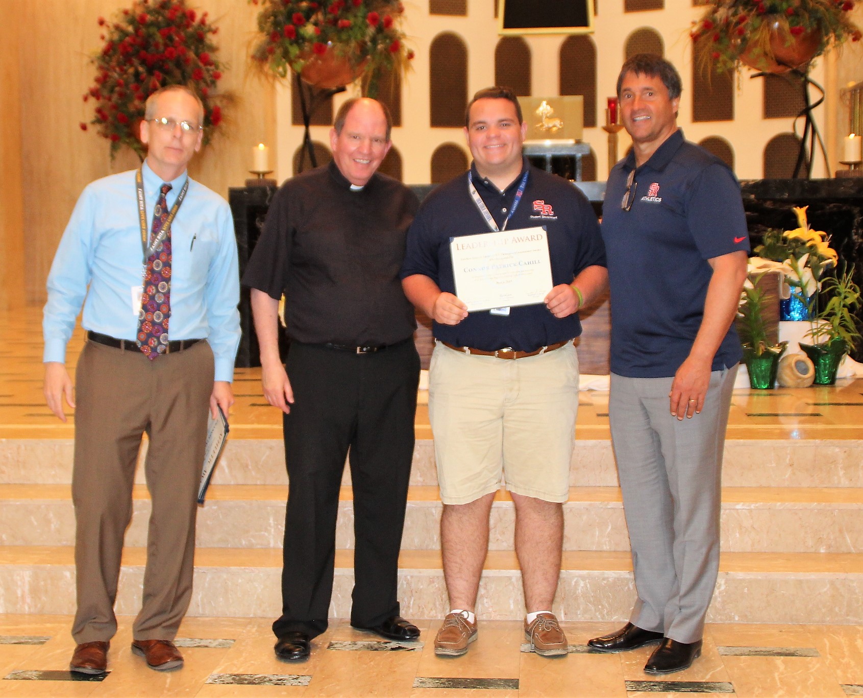 The Rev. James F. Green, O.S.A. Principal’s Leadership Award is given in recognition of superior dedication and leadership at St. Rita of Cascia High School during one’s high school career. The recipient is Connor Cahill.