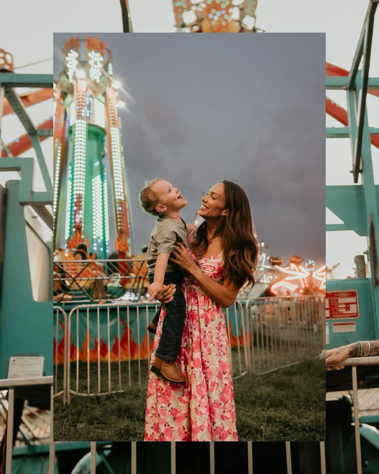 Cotton candy and funnel cakes with Aunt @jessica_ishmael and Uncle @joshishmaelhunt 🍭🎟️🎡