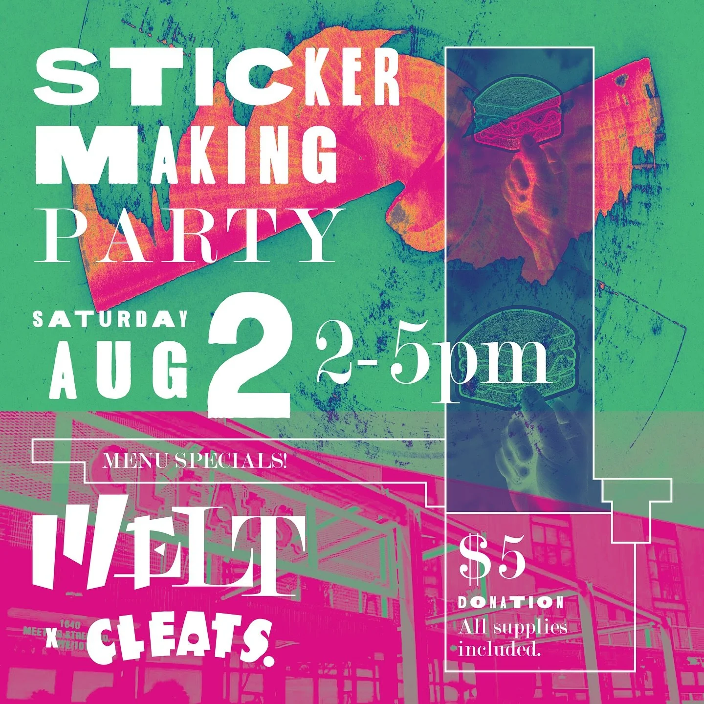 ποΈAlrighty, friends. Mark your calendars. @cleats_chs and @meltcharleston will be doing a sticker making party! This will be a kickoff party for popup events all month to build hype for the MELT Mural Festival. 
.
ππ½οΈπΉThe team at Cleats will be m