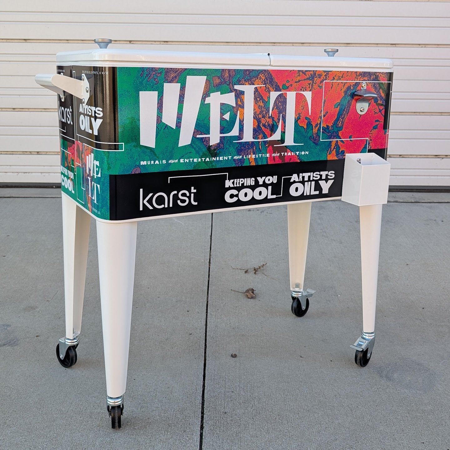The official roller coolers we designed for @meltcharleston have arrived! Thank you @brandsxkarst for sponsoring these rad roller coolers to help keep our artists cool. Your partnership is greatly appreciated ππ₯ MELT IS IN ONE WEEK π±π€©