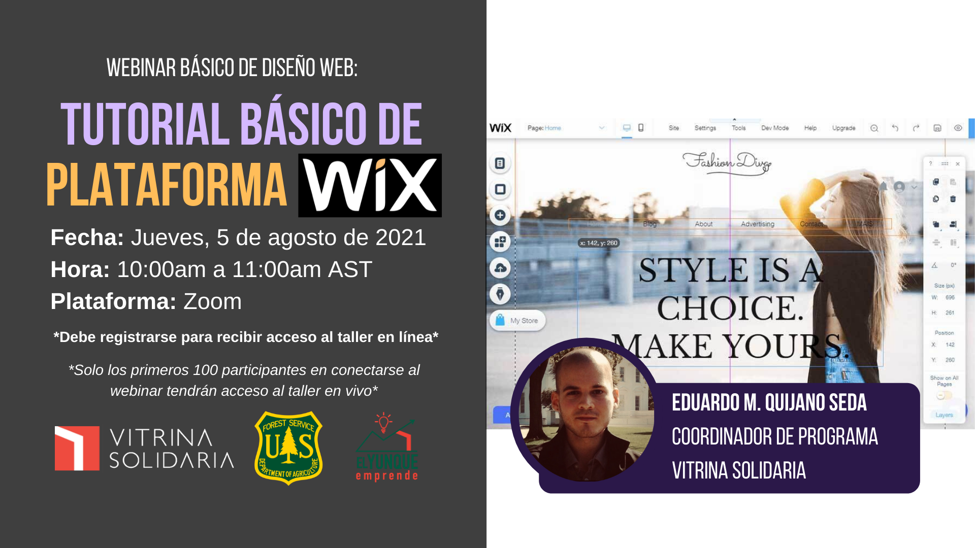 Webinar: Tutorial Básico de Plataforma WIX