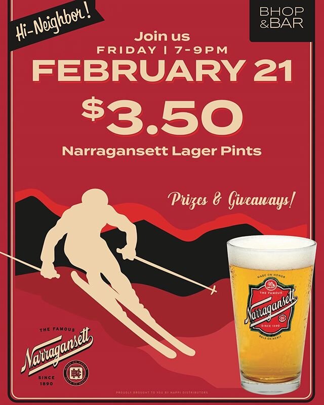 Hey everyone, next Friday @gansettbeer will be at @bhopandbar pouring some beers and giving away some swag, come check it out!!