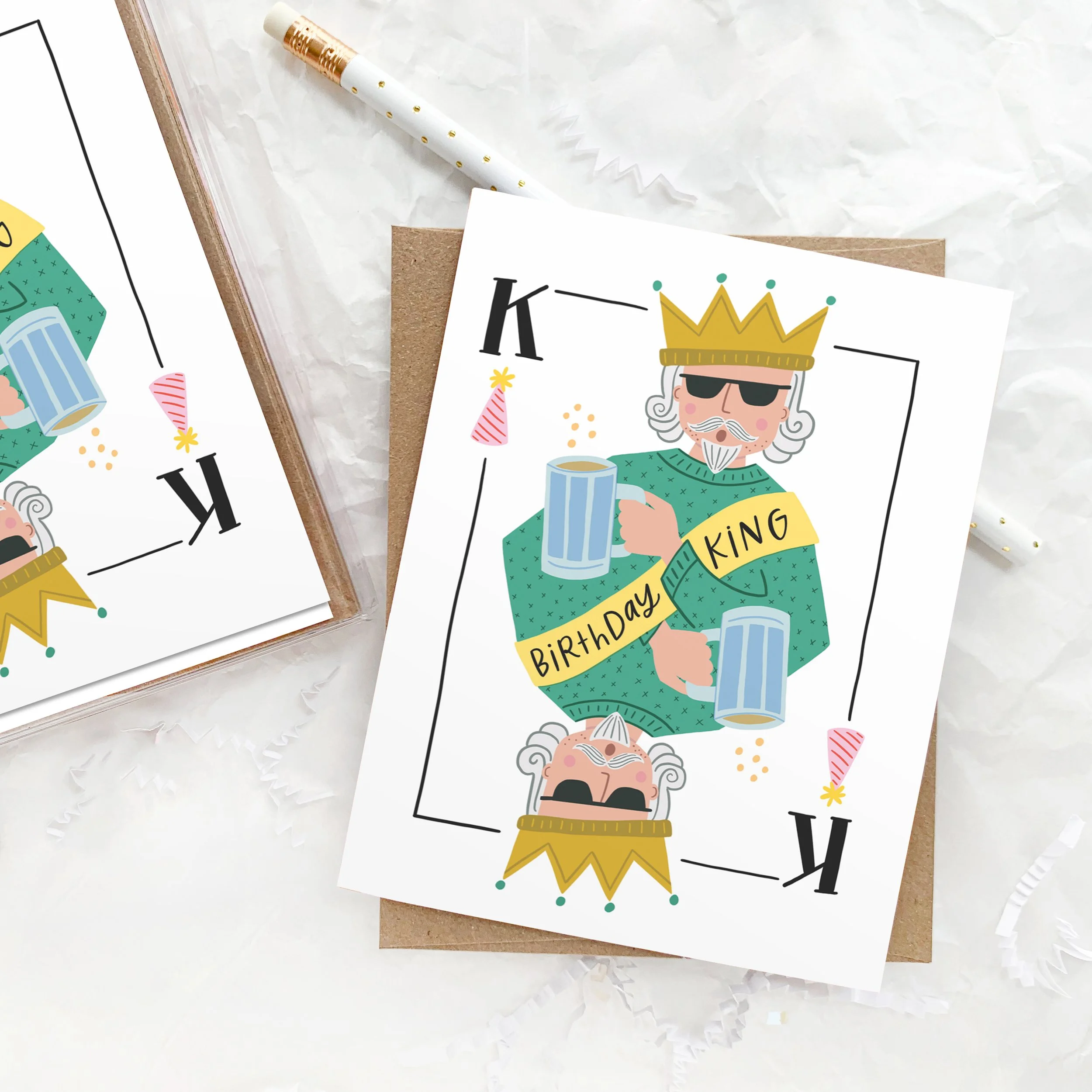 Birthday King Greeting Card
