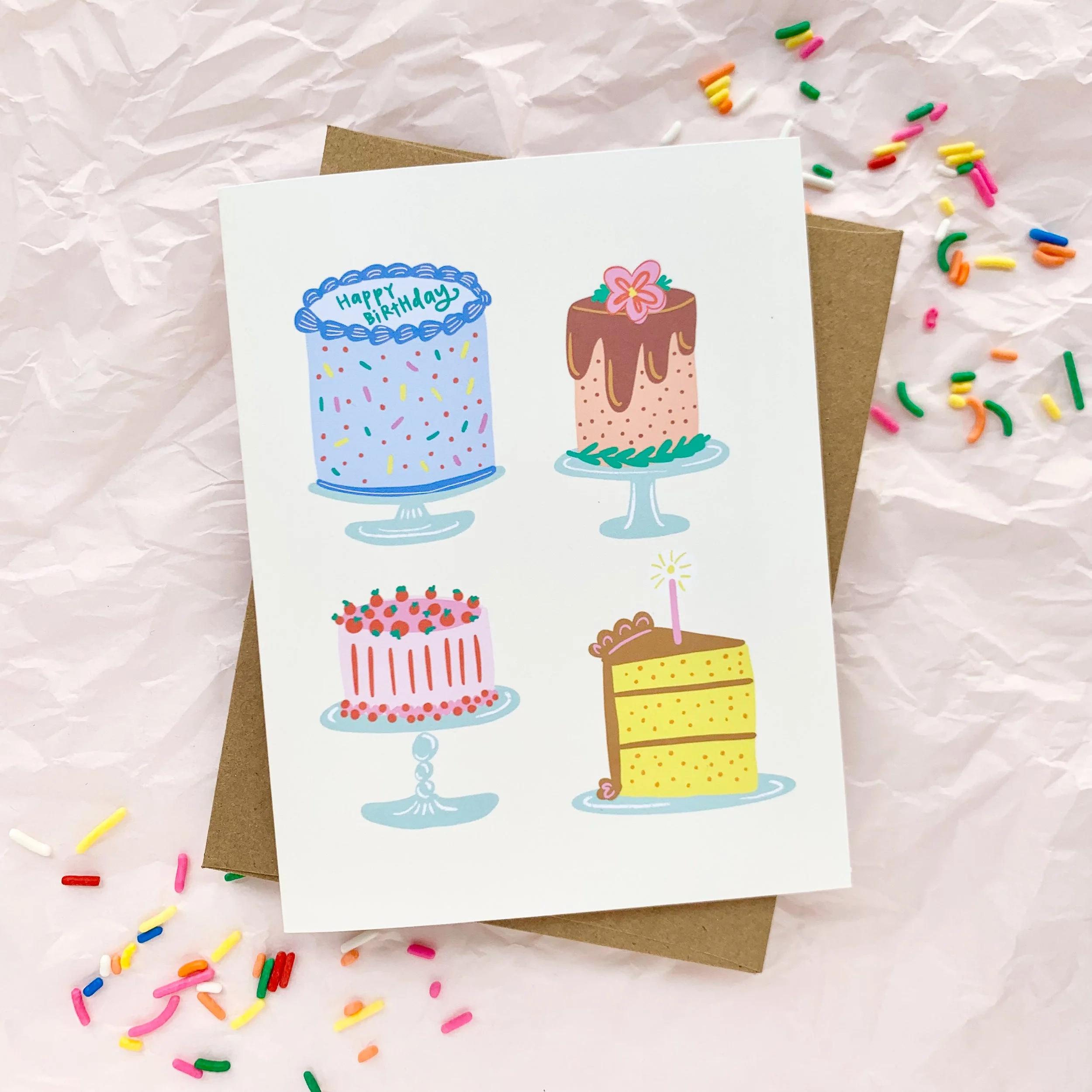 Cake Stand Birthday Greeting Card