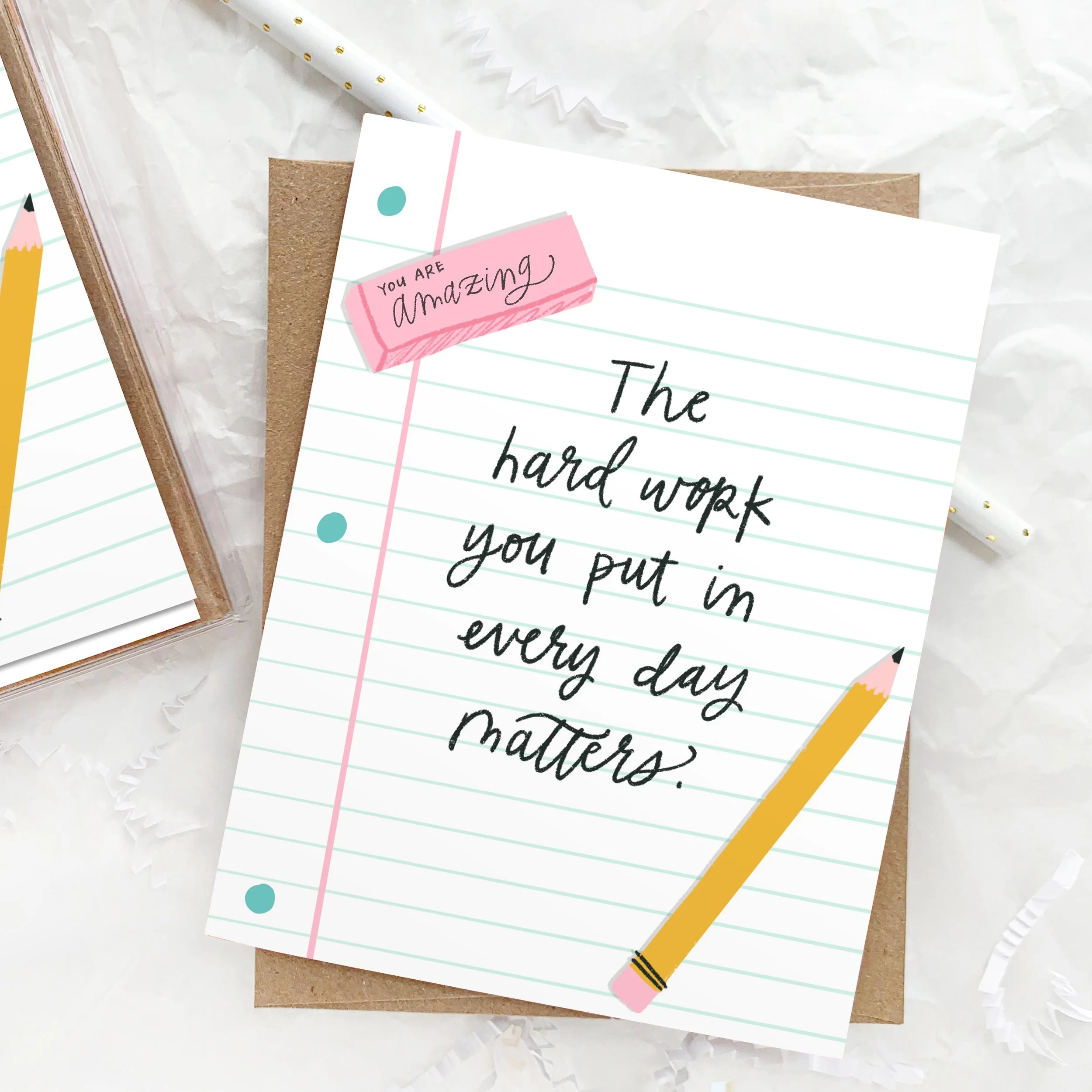 Hard Work Matters Support Greeting Card