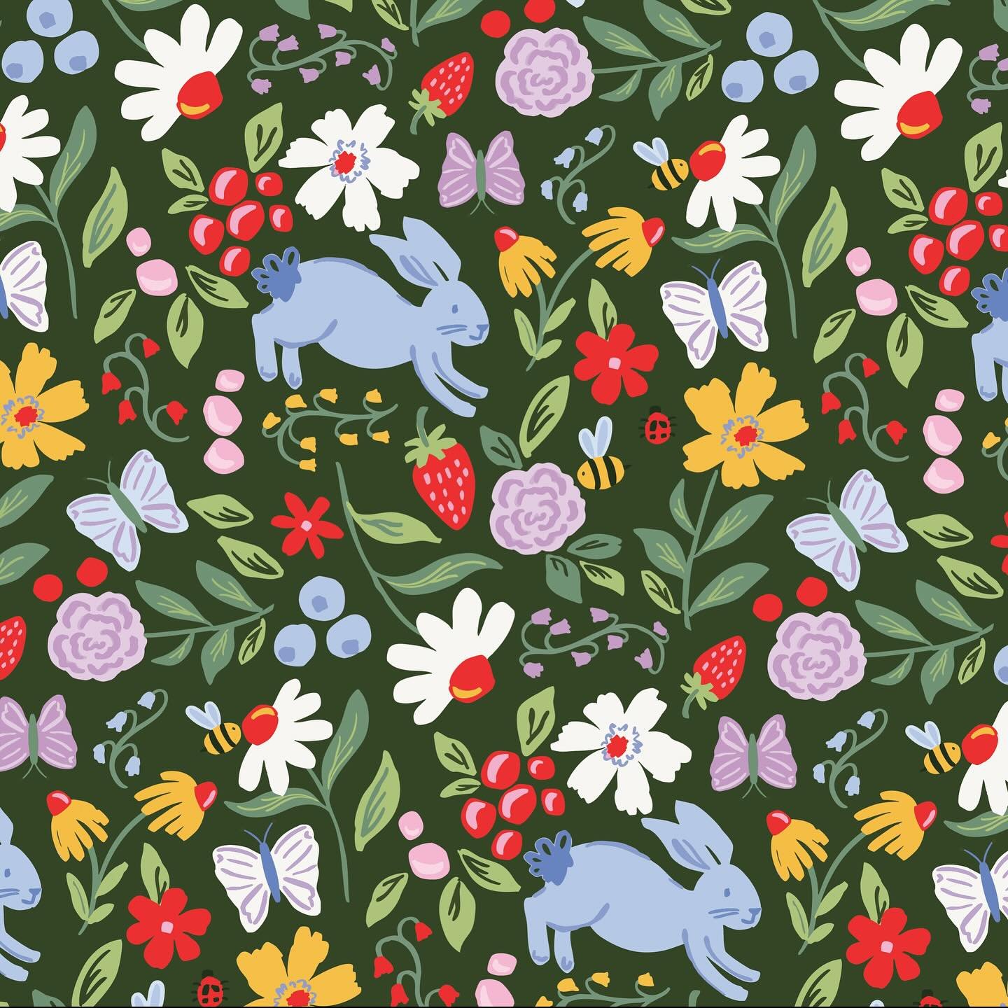 I knew I had to make a repeat pattern using my illustrations from my previous post. Which color do you love more &ndash;&nbsp;green or cream? My goal for all of my artwork is to spread joy and make you feel happy and I hope this fun springy pattern d