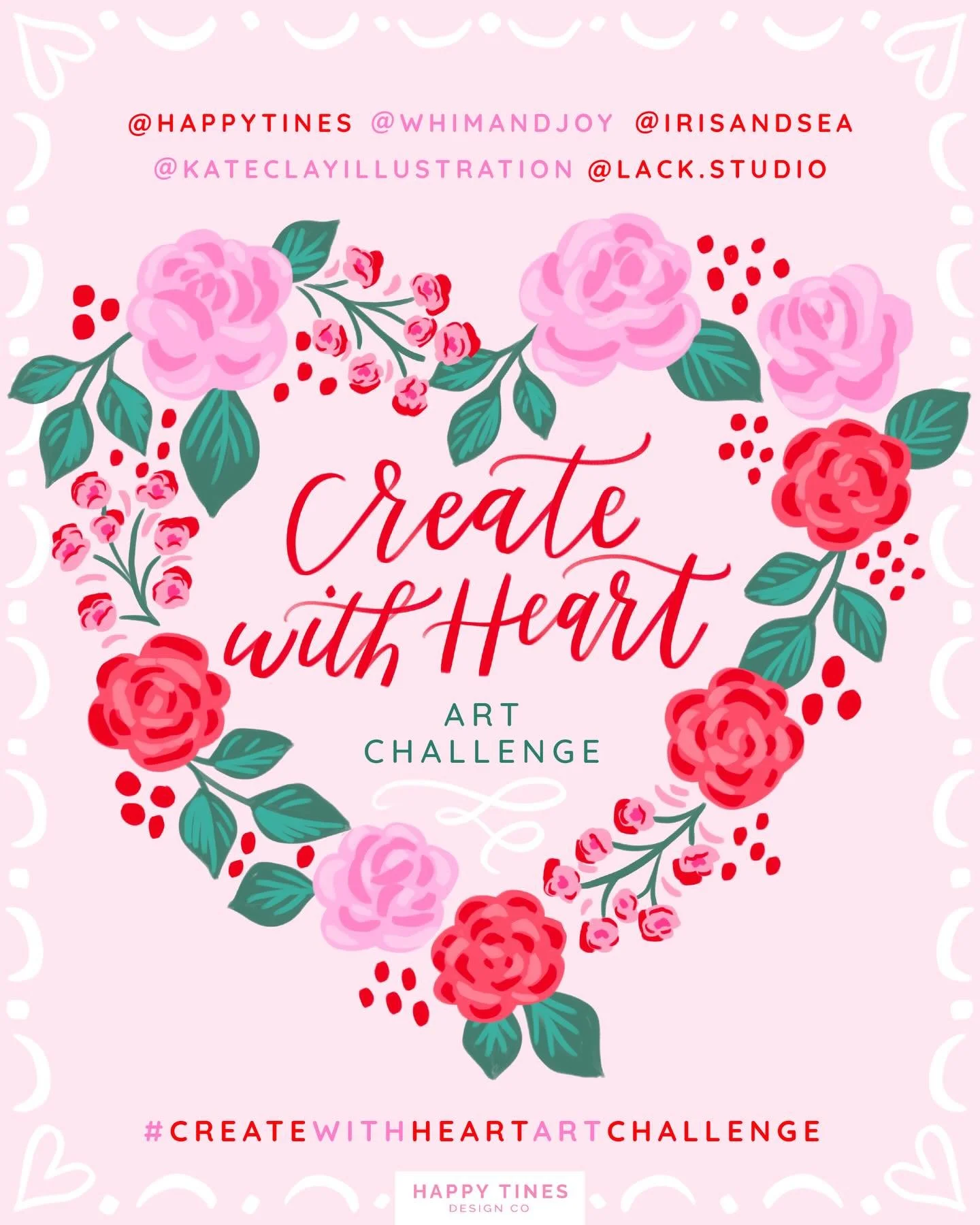 I&rsquo;m excited to share a new Valentine-inspired art challenge I&rsquo;m hosting with a few other artist friends running all February 💌  Weekly Prompts:
💌 Feb 2&ndash;8 &mdash; Love Letters + Lace 🎀 Feb 9&ndash;15 &mdash; Ribbons + Romance 🍰 F