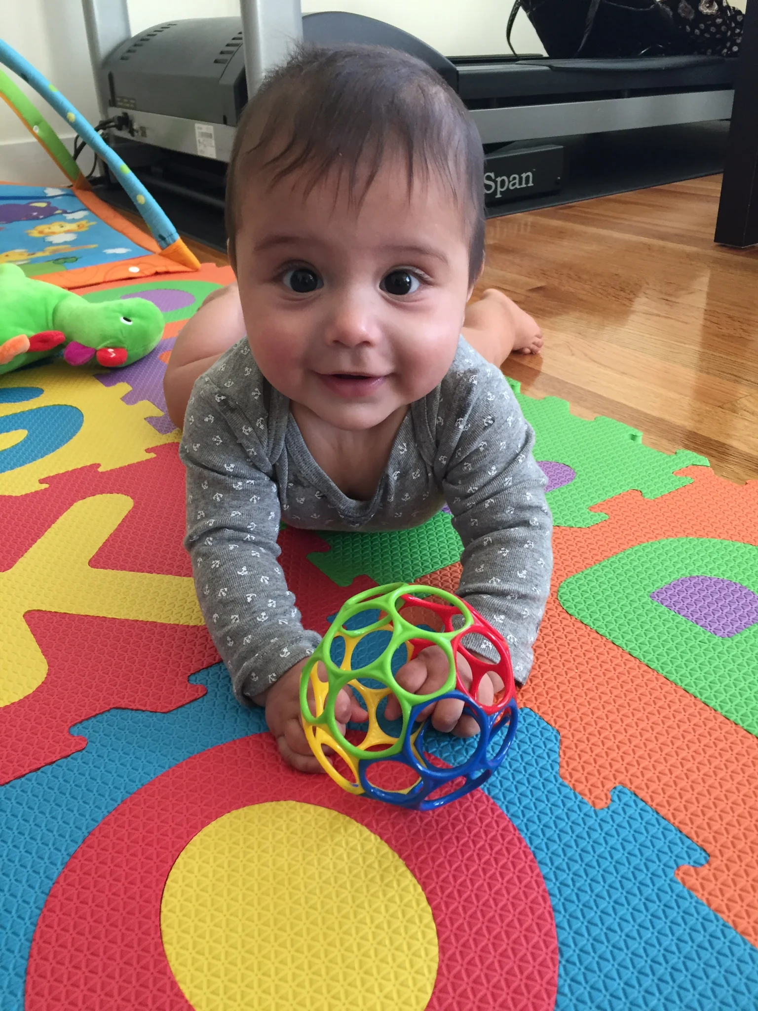  Oliver with a new toy from Conal Mama 