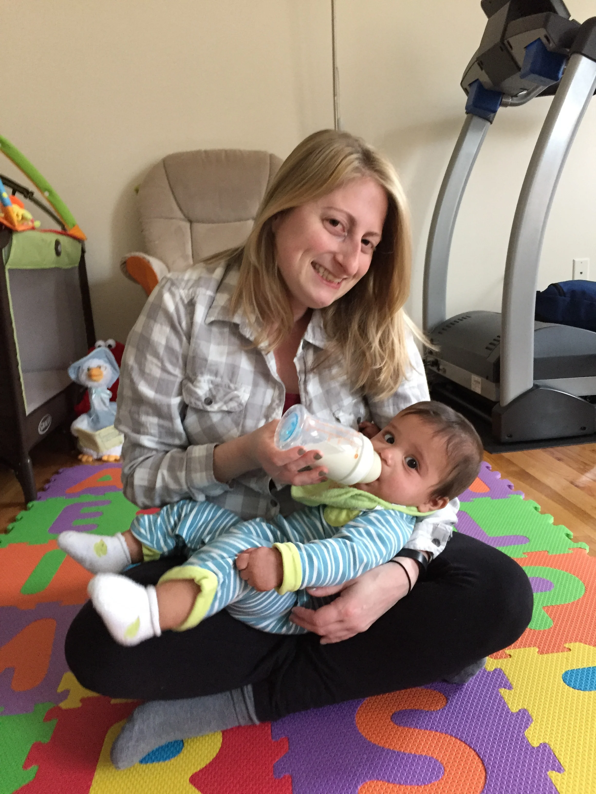  Aunt Danielle feeding Oliver 