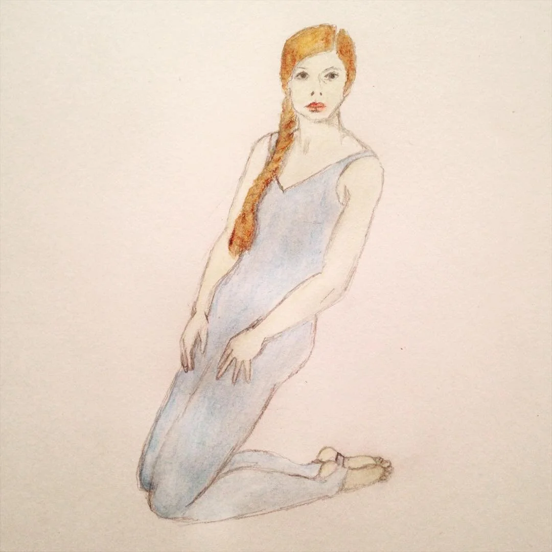 the always elegant Katharine Ross demonstrates a thigh hinge. keep everything from knees to head flat as a board and simply bend backward at the knees. be sure to keep your butt and abs tight to support the spine. start with a simple hinge--just goin