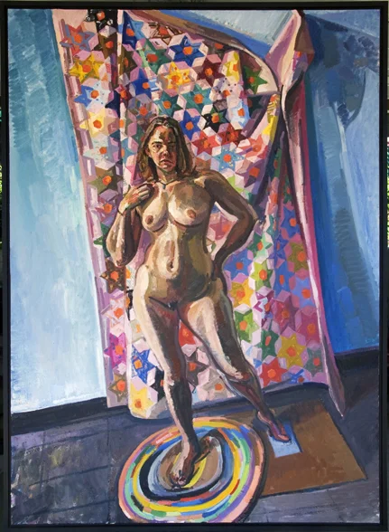 Angela with Quilt