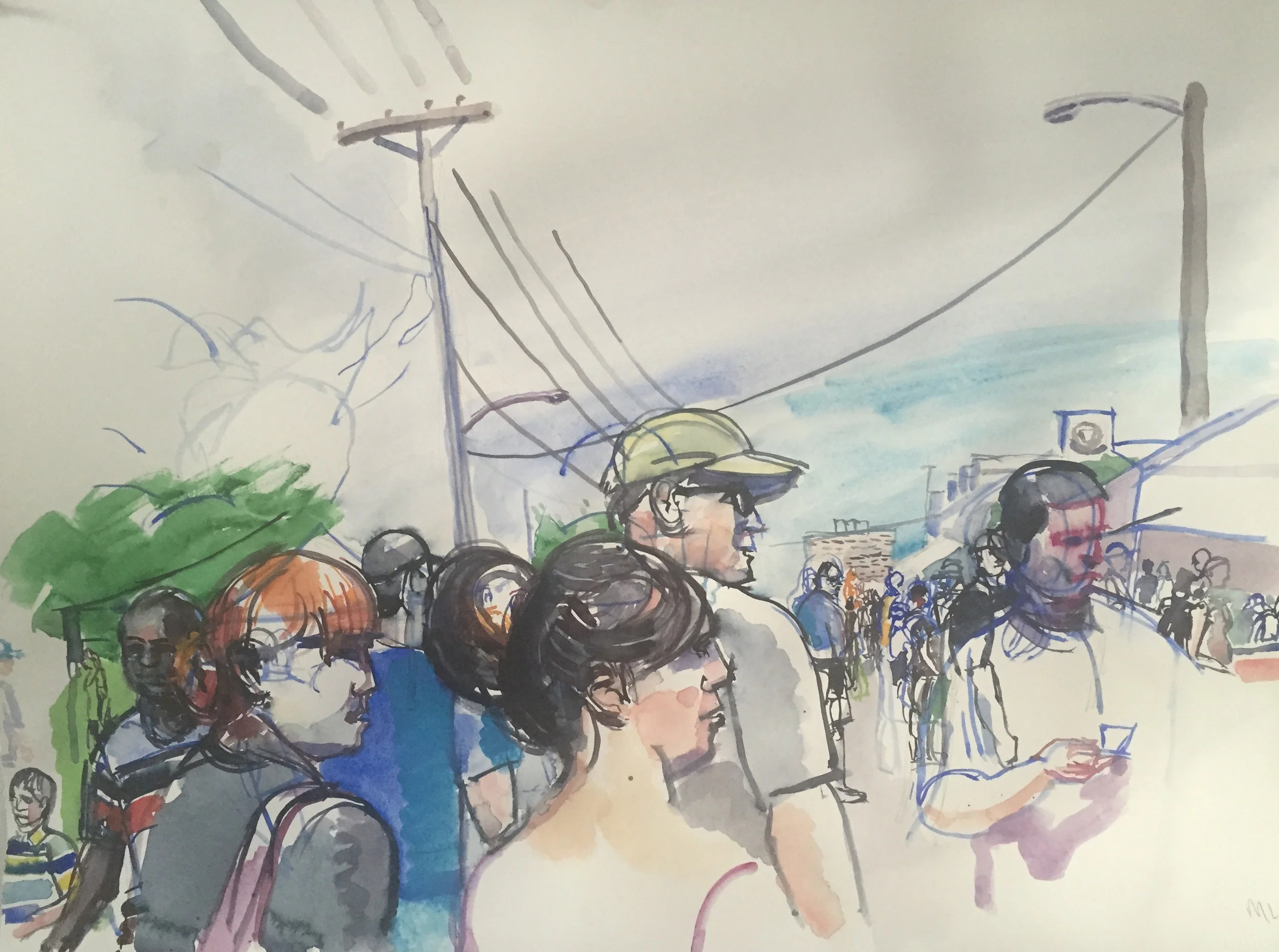Market (Black Hair, Ball Cap and cup of tea)