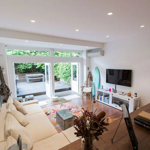 Ocean Side Terrace<strong>A modern but reclaimed feel to the interior and exterior of this terrace home.</strong><a href=/ocean-side-terrace>View Project</a>