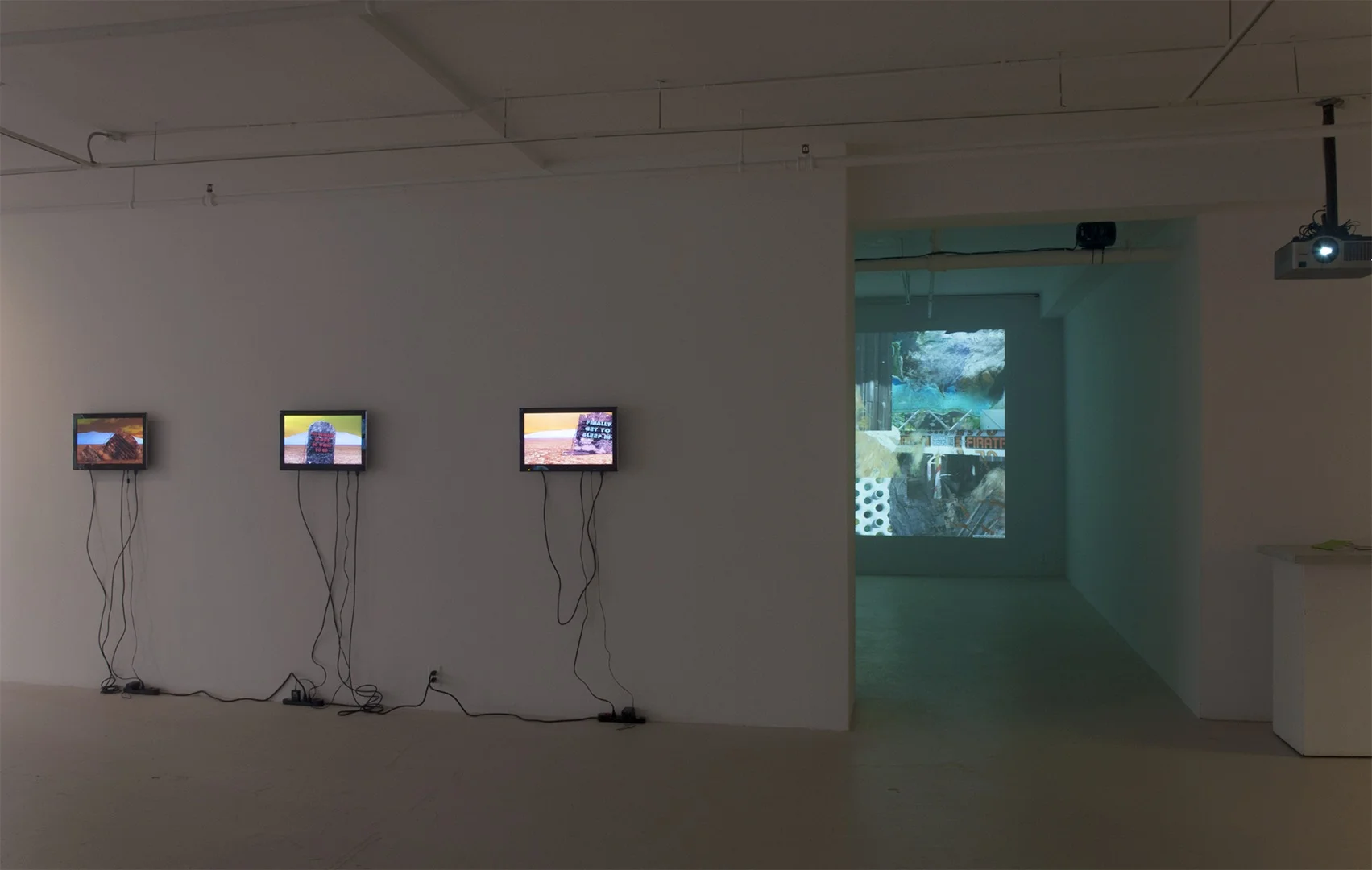 Neon Land , Brianna Lowe, 2014 // Indirect Flights , Joe Hamilton, 2015