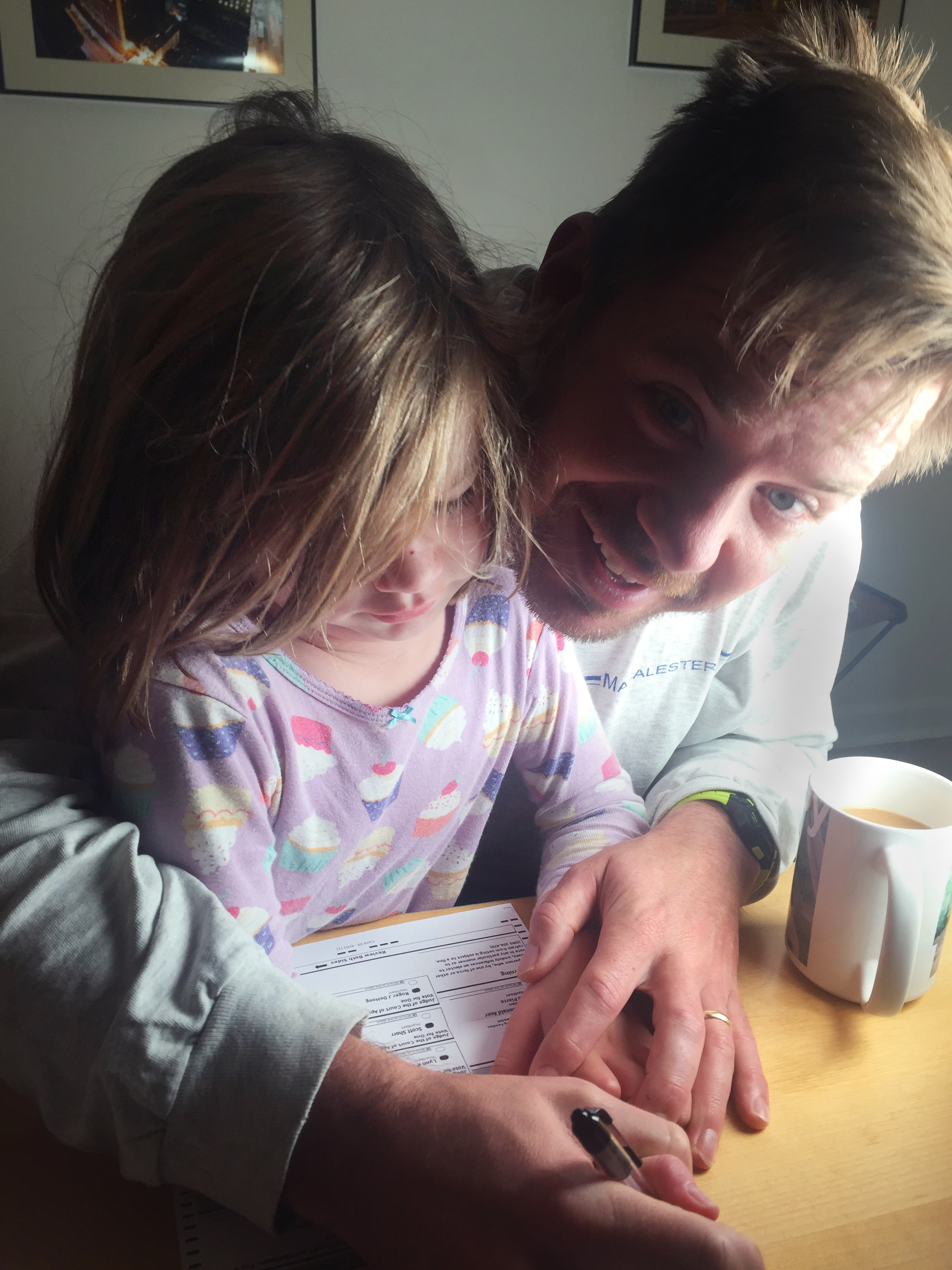 Evelyn with her Dad, Gray.