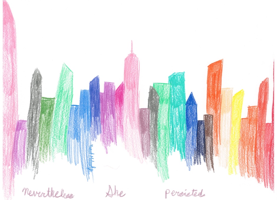 Drawing by Niamh Mulcahy, 8th grader & daughter of Jennifer Hoertz-Mulcahy and twin sister of Siobhan