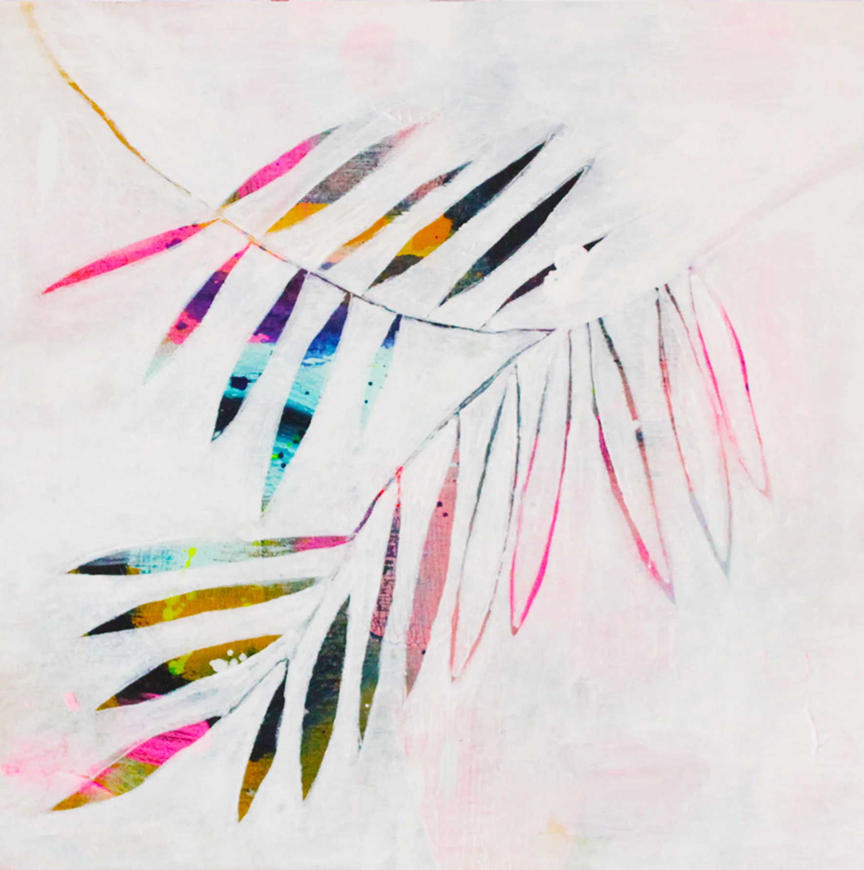 Here Comes the Night, acrylic + goauche on wood panel