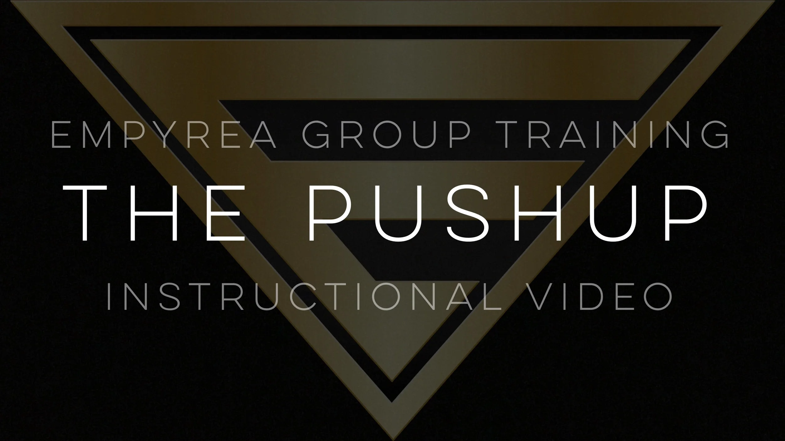 Instructional Exercise Video - The Pushup