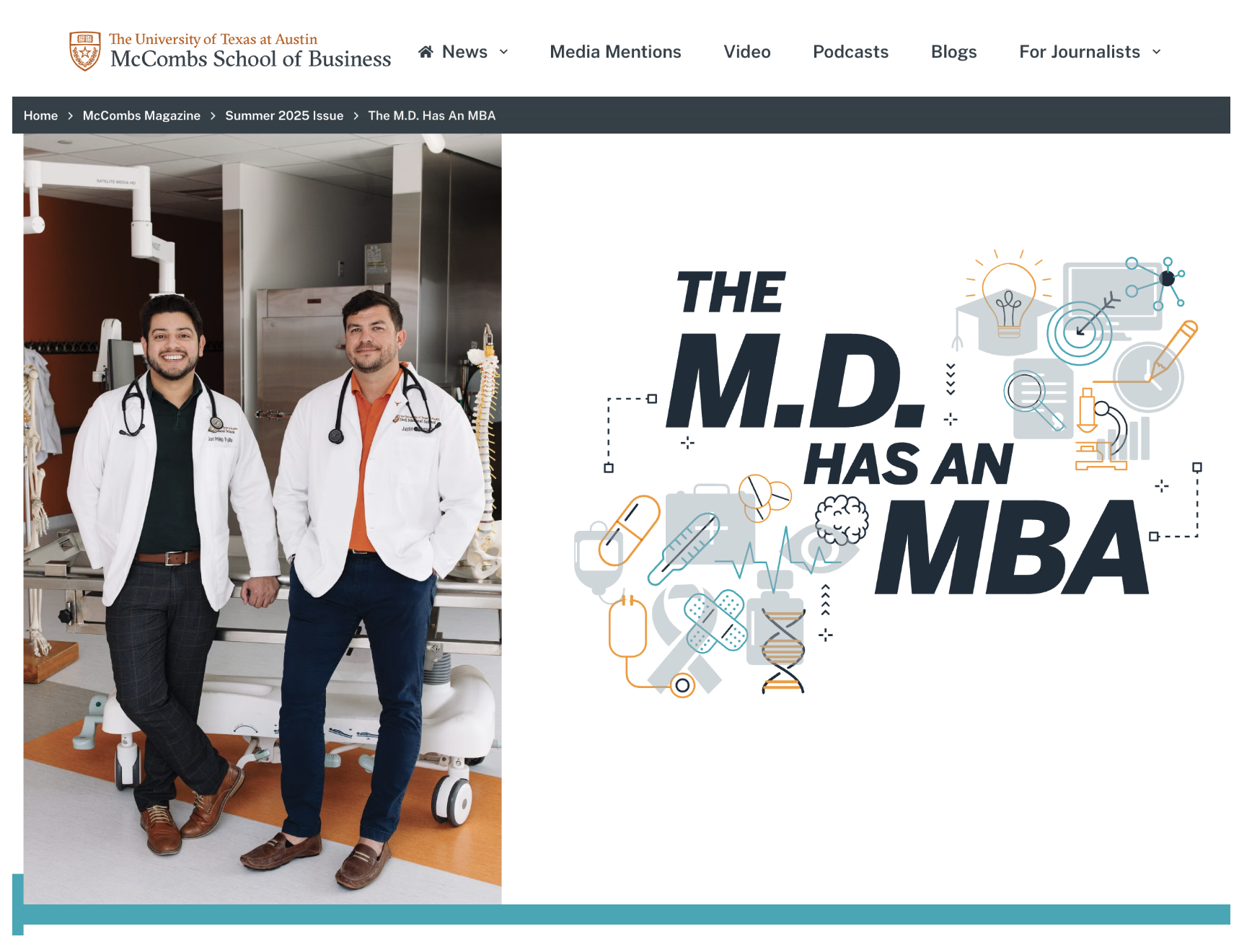 WORK FEATURED: McCombs Magazine