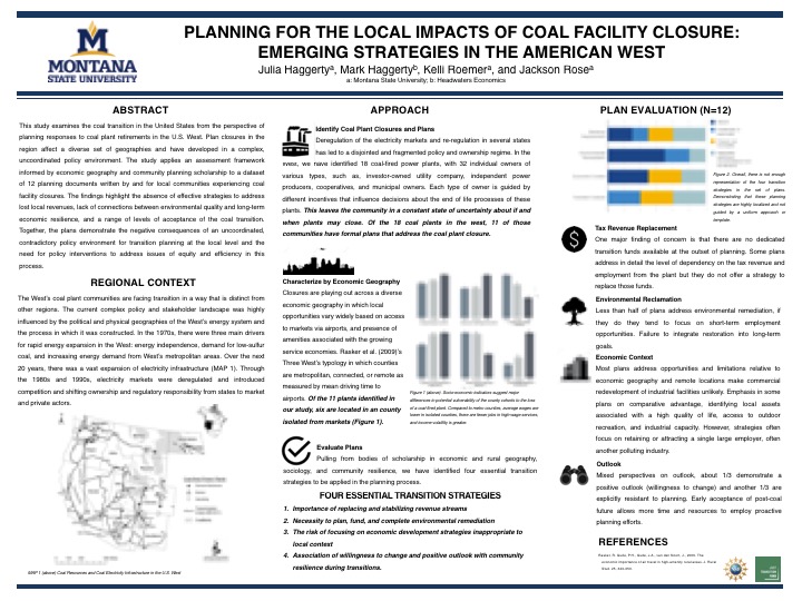 Planning for Local Impacts of Coal Facility Closure