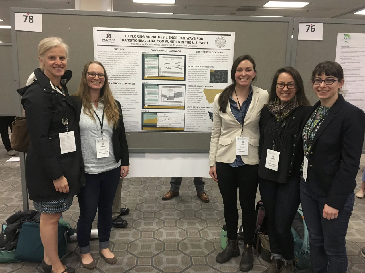 (From left to right) Julia Haggerty, Katie Bills Walsh, Kelli Roemer, Katie Epstein, and Kristin K. Smith