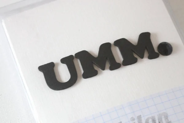 Umm. notecard by Nadiah Kimie at nukilan on etsy.