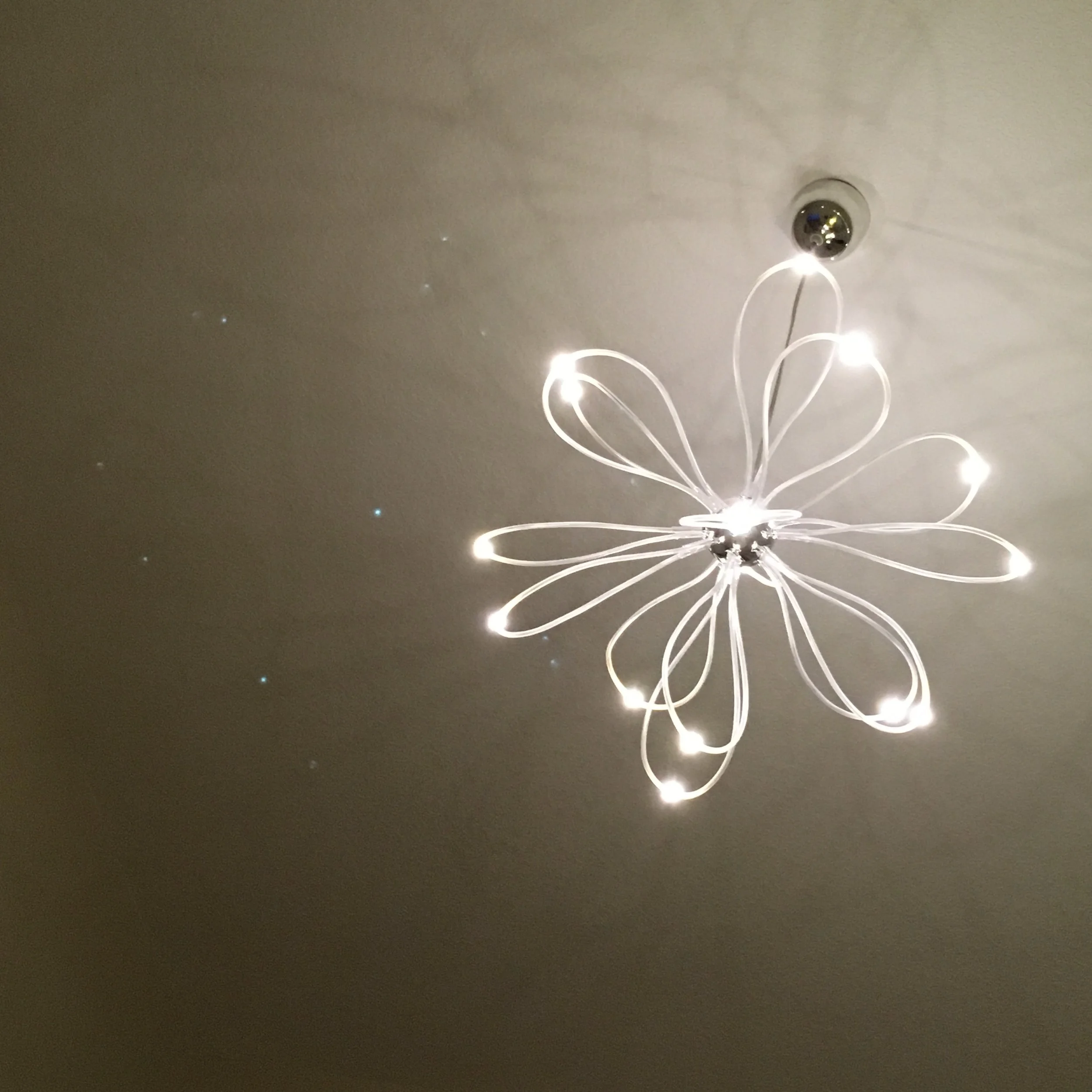 A ceiling light in our house. Photo credit: Lori Claerhout.