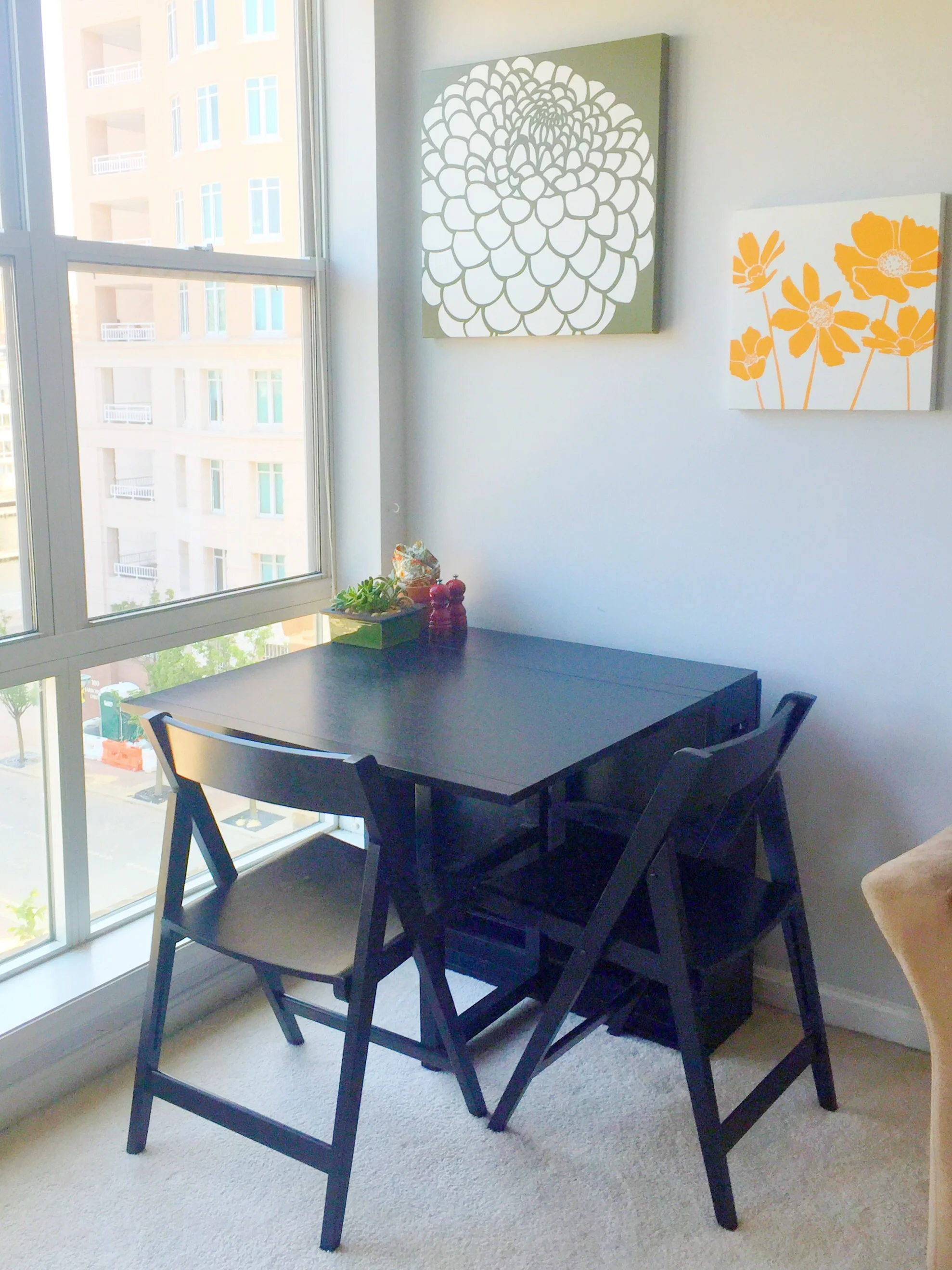 Table that is expandable & collapsible from Crate & Barrel