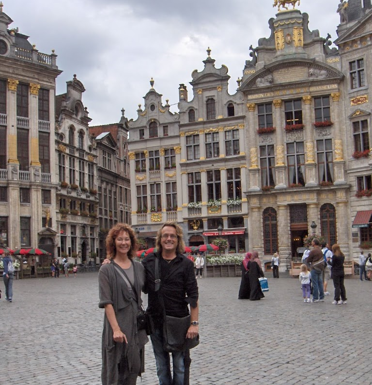 Cheri Grimwood with Pierre from Sarah Pacini in Belgium