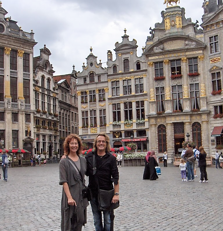 Cheri Grimwood with Pierre from Sarah Pacini in Belgium