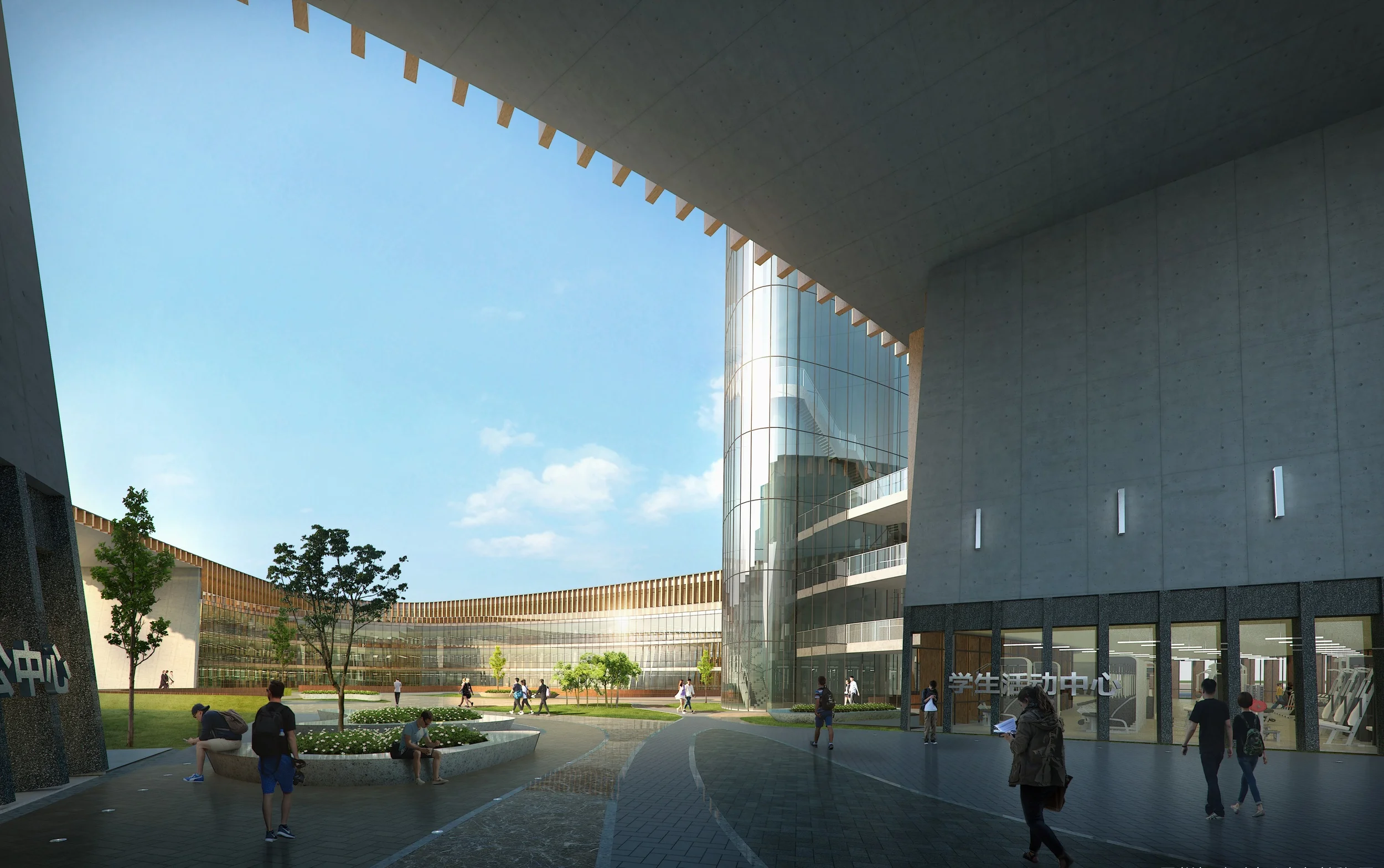 4 05The library, administrative office courtyard Perspective  Õº Èπ›°¢––’˛∞Ïπ´ƒ⁄Õ•‘∫Õ∏ ”Õº.jpg