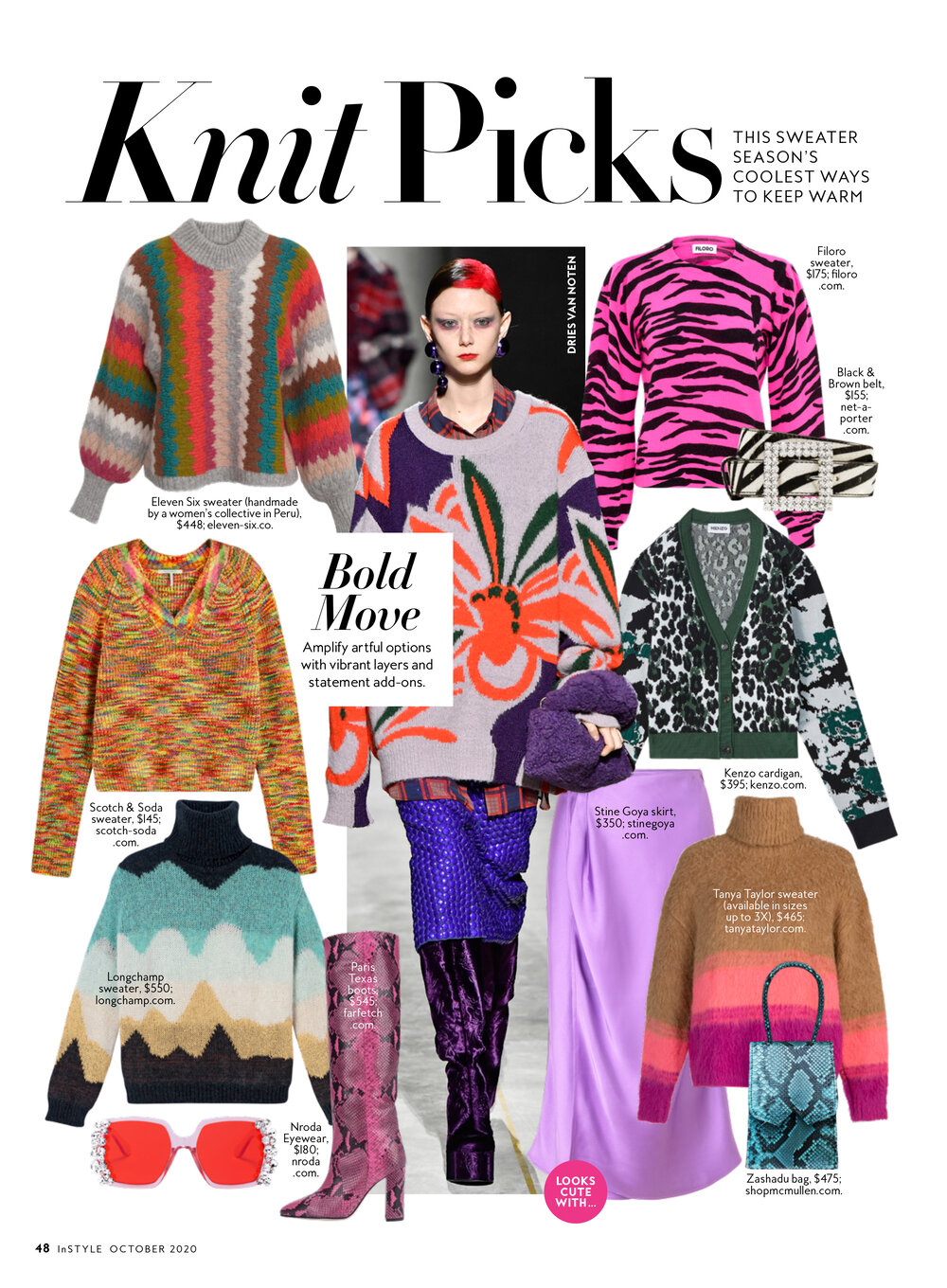 Our TIA Sweater in InStyleOctober, 2020 | InStyle Print USA