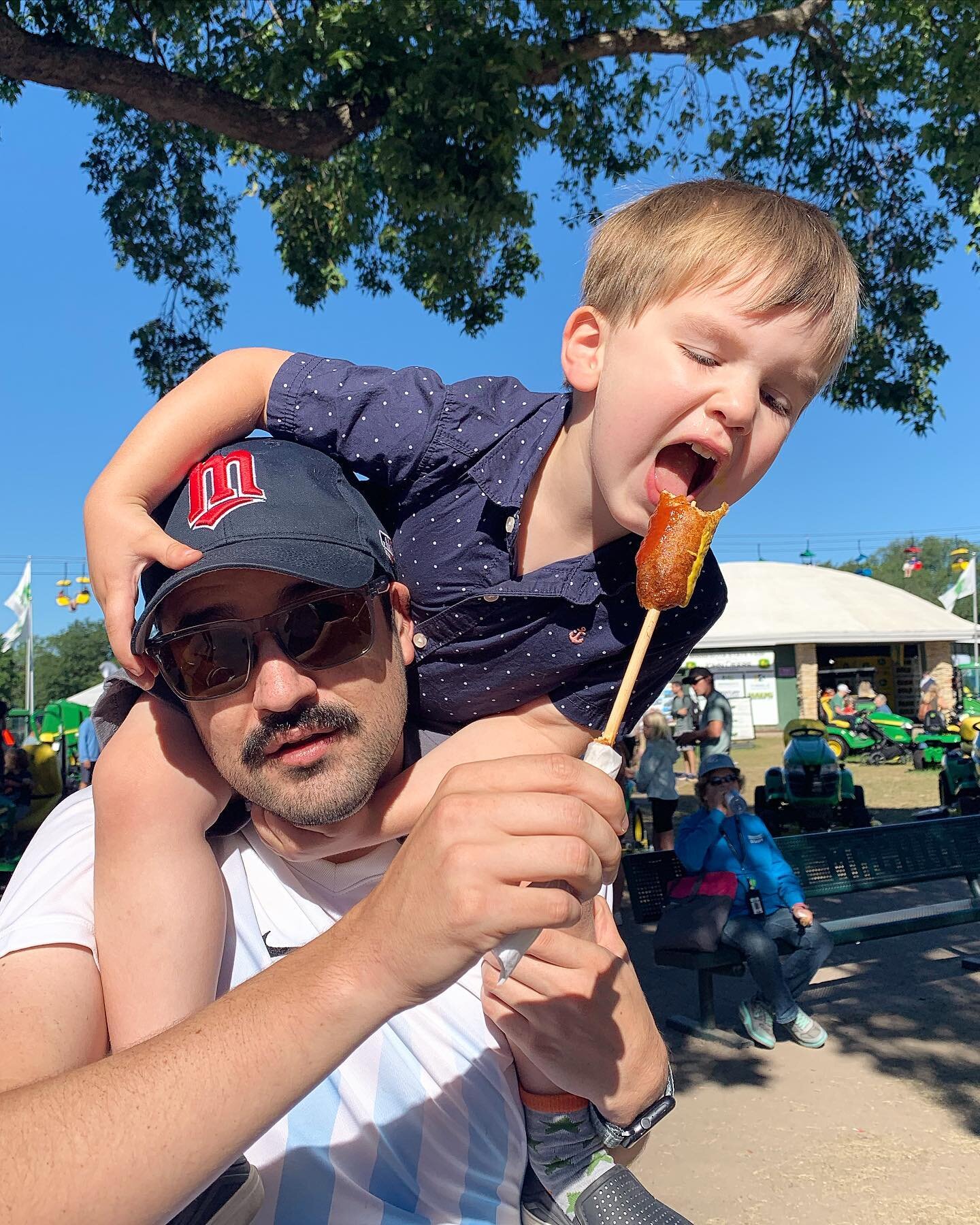 Food on a stick, sunshine, messy faces and exhausted children. State Fair 2022 FTW.