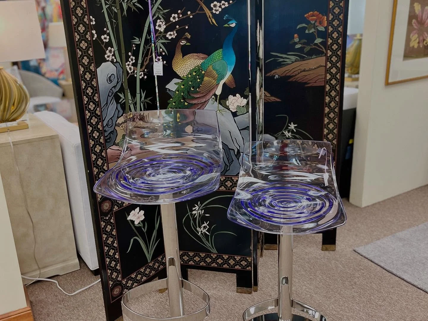 Lavender Acrylic Barstools