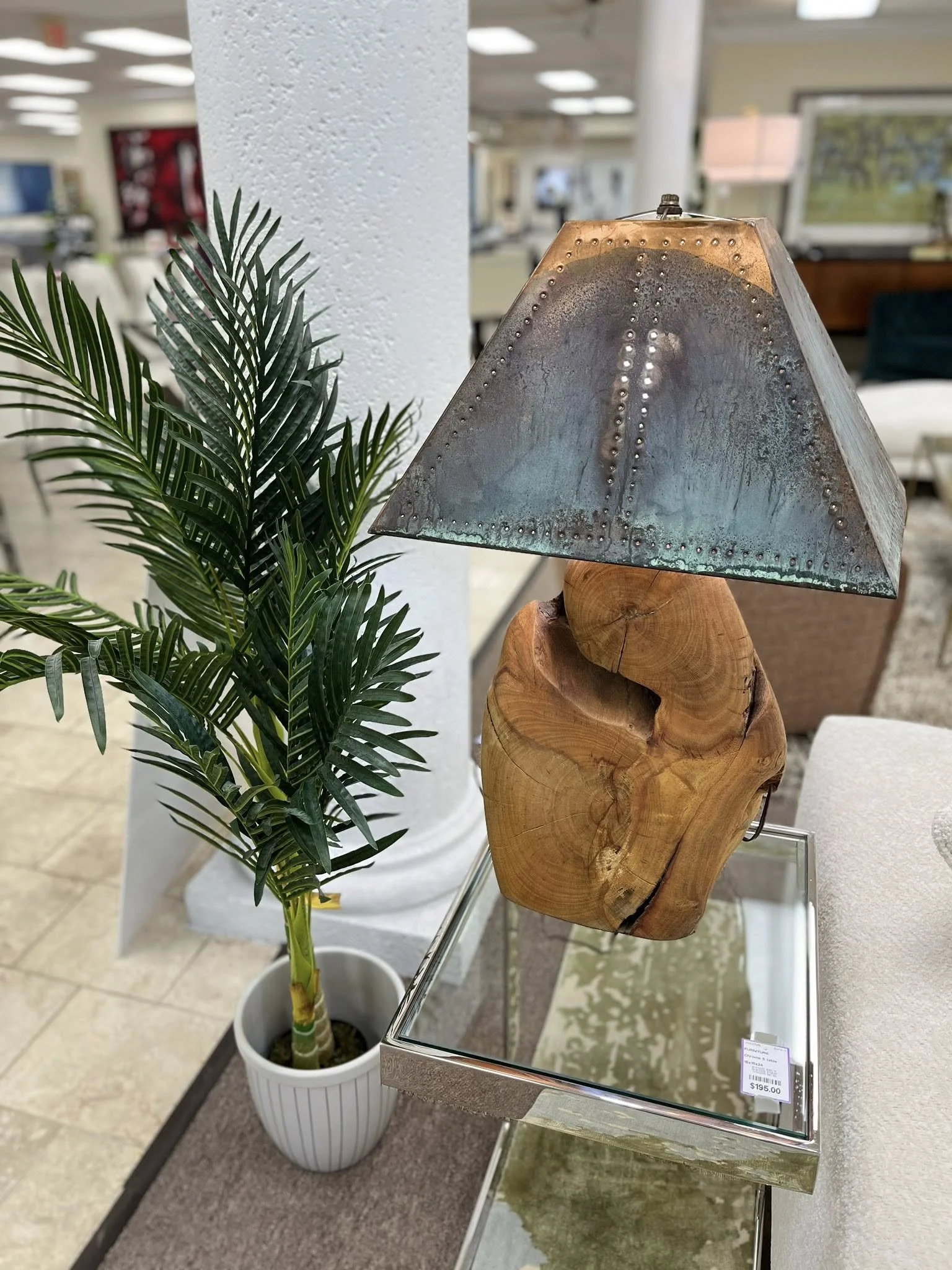 Burlwood Lamp